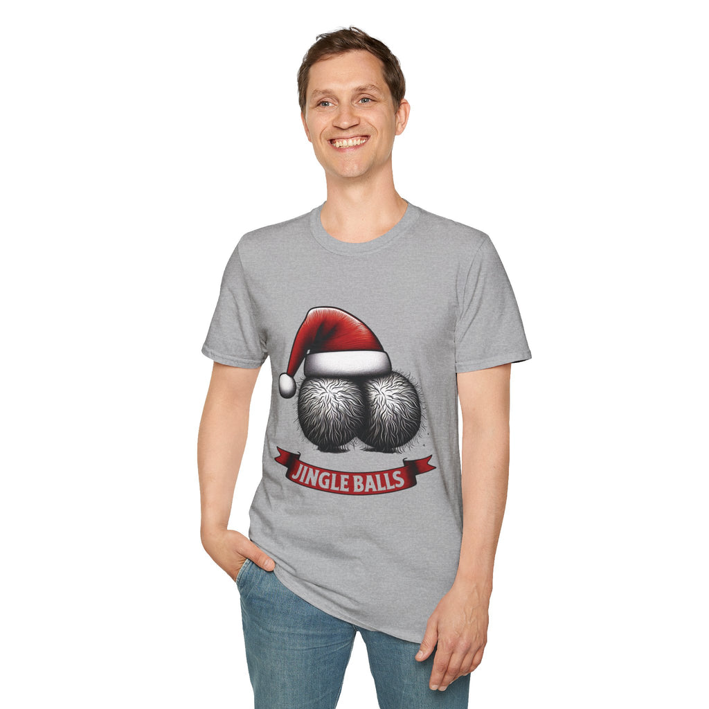 Tshirt Jingle Balls Funny Christmas T-Shirt Xmas Gift Tops Unisex Softstyle 2027