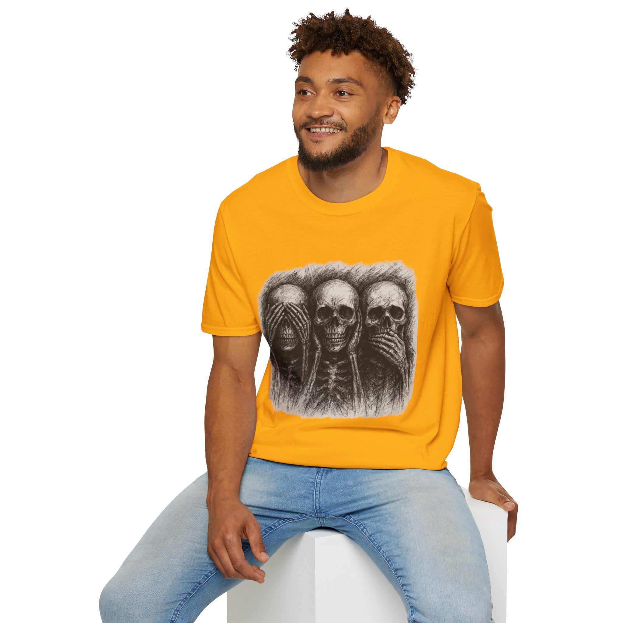 Mens Skull T-shirt Graphic Tees Skeleton Apparel Clothing Skulls Accessories Best Gift