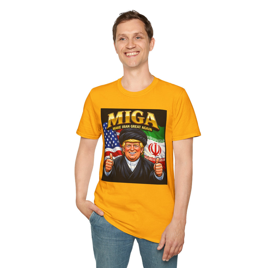 Funny Trump Iranian Flag Shirt Make Iran Great Again MIGA Softstyle T-Shirt Best