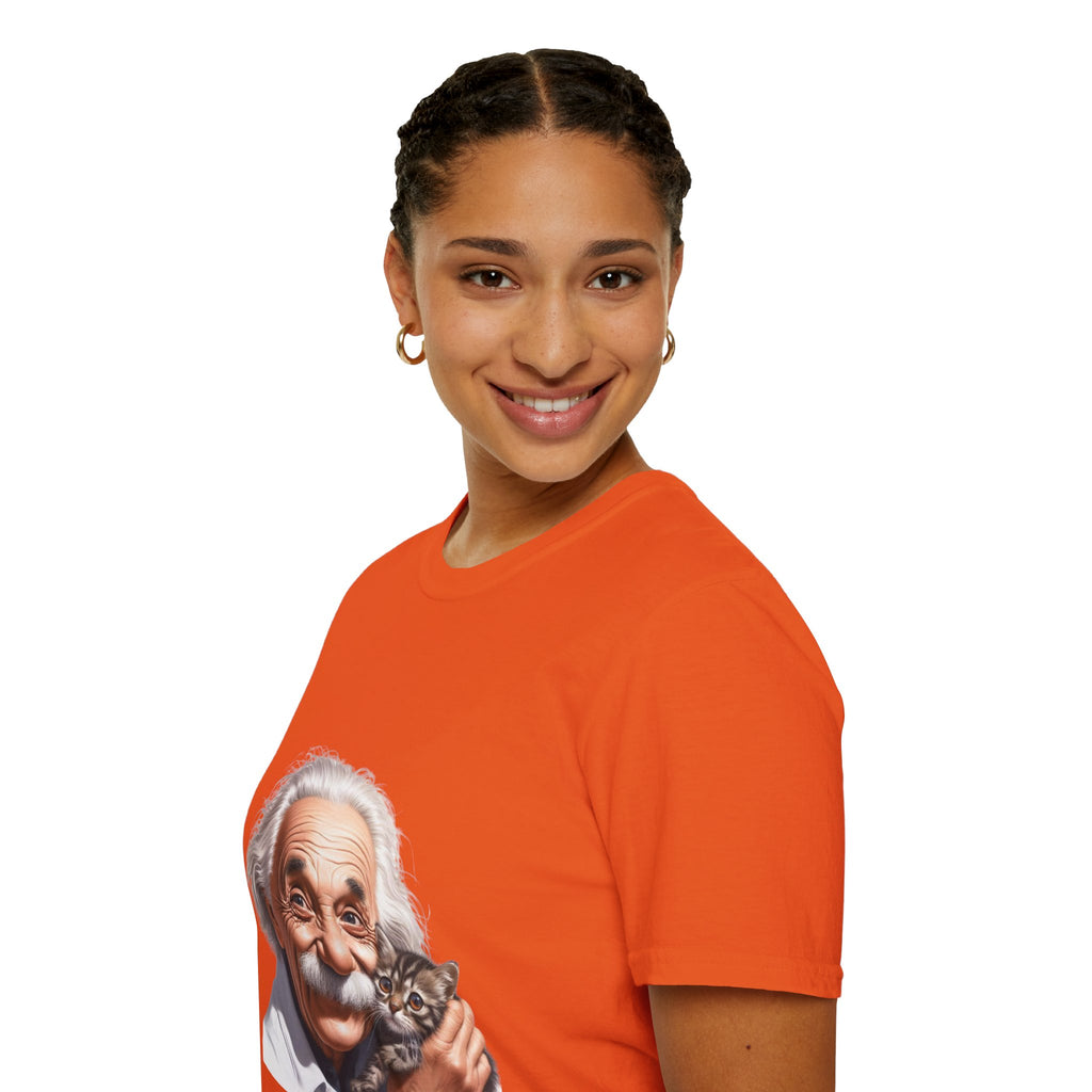 Funny Albert Einstein T-Shirt Unisex Softstyle T-Shirt Cotton Unique Gift German
