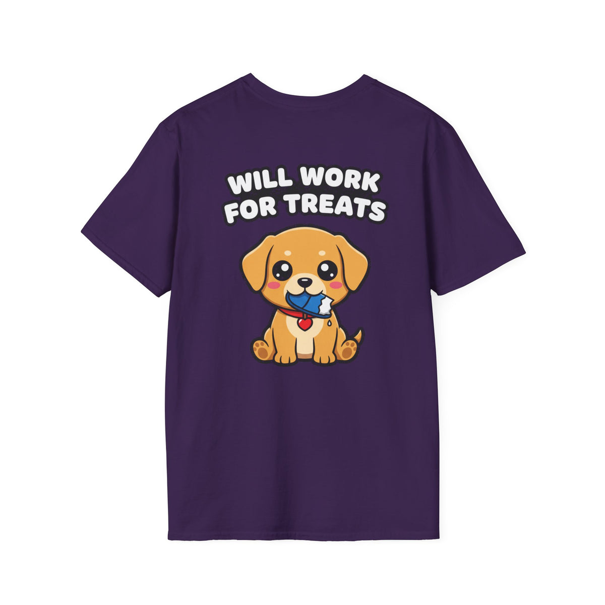 Cute Labrador Shirt Will Work For Treats Funny Dog Lover Unisex Softstyle Tee Gift