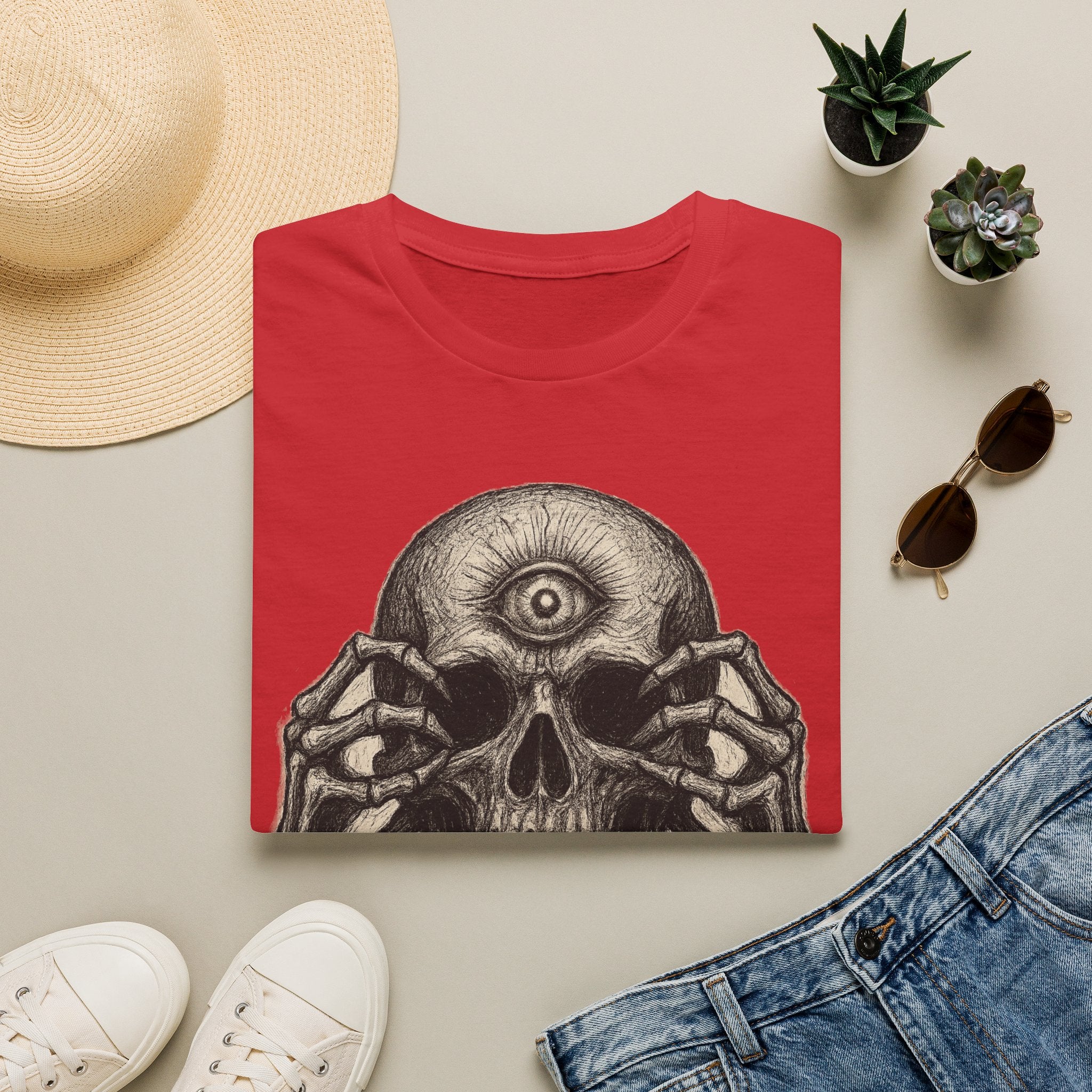 Mens Skull T-shirt Graphic Tees Skeleton Apparel Clothing Skulls Accessories Best Gift