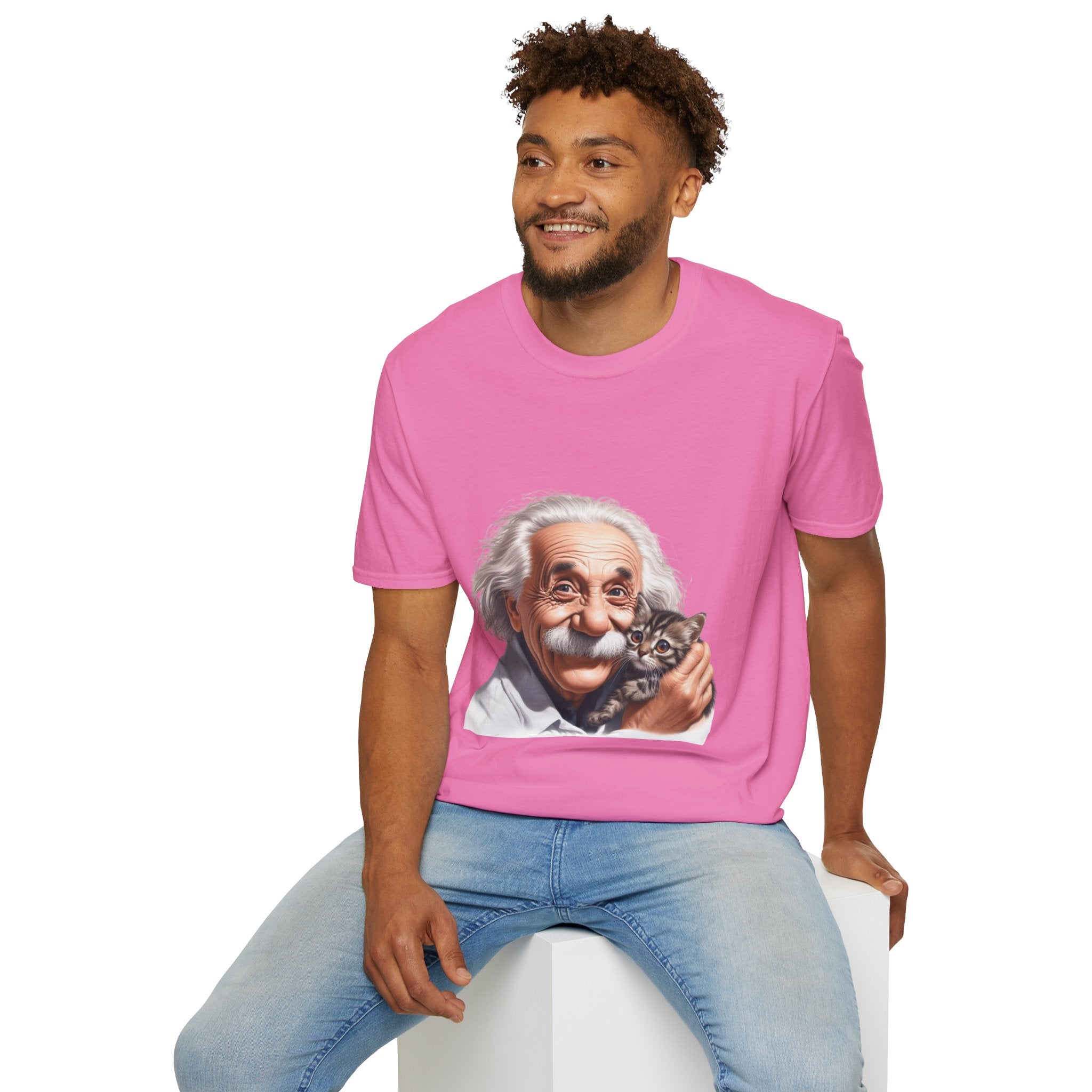 Funny Albert Einstein T-Shirt Unisex Softstyle T-Shirt Cotton Unique Gift German