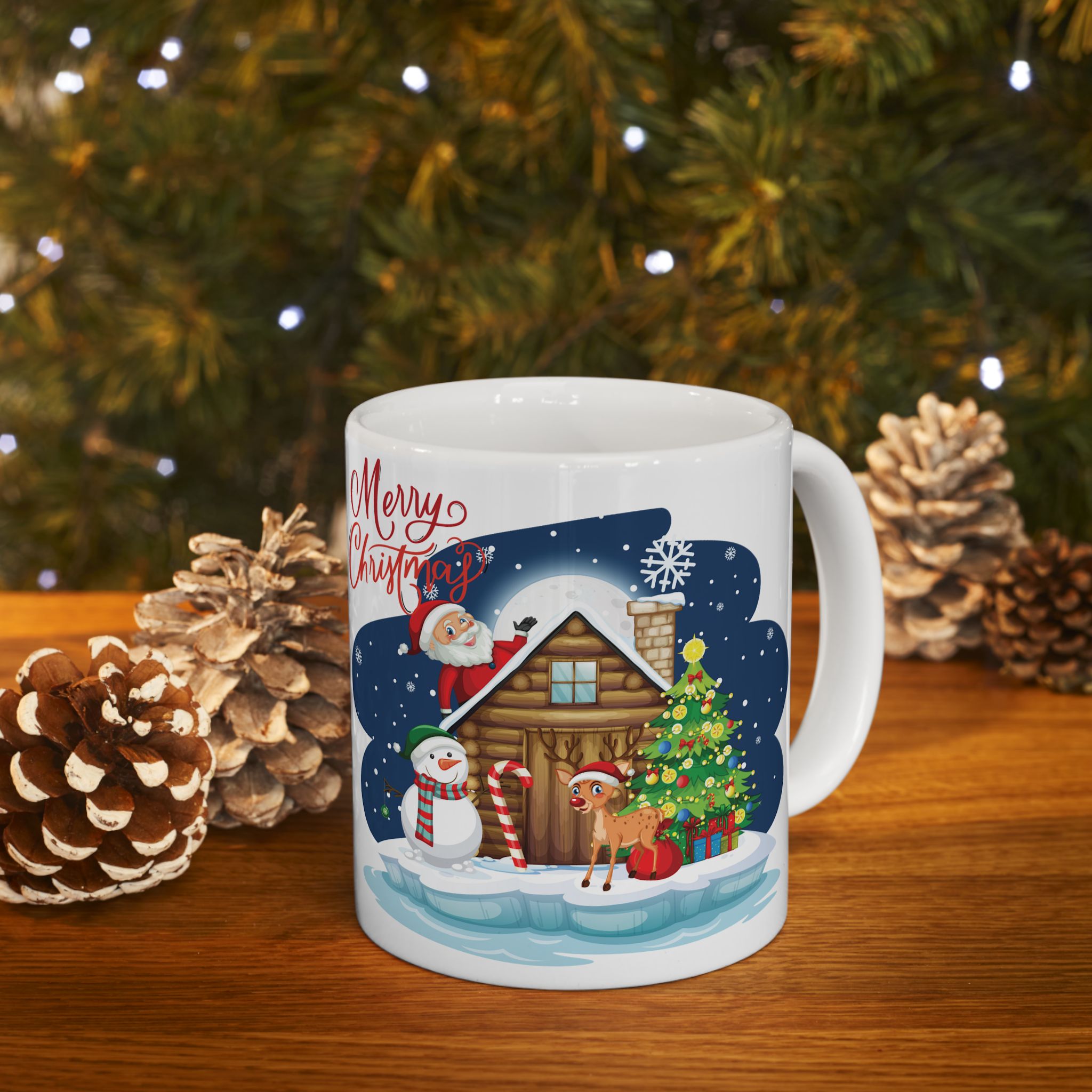Christmas Mug Funny Santa Claus Mug Unique Cute Coffee Cup Deer Snowman Gift Kid 11oz