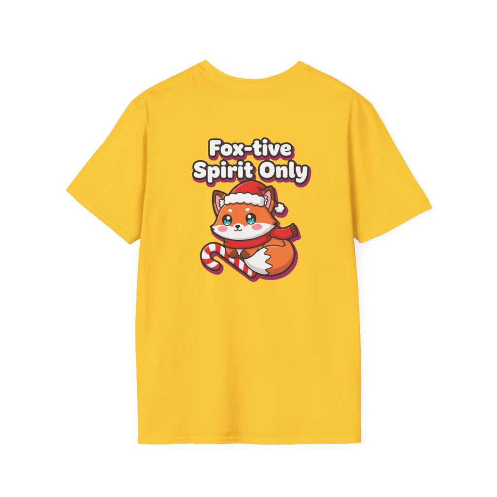 Cute Christmas Shirt Foxtive Spirit Only Funny Animal Unisex Softstyle Tee Christmas Gift