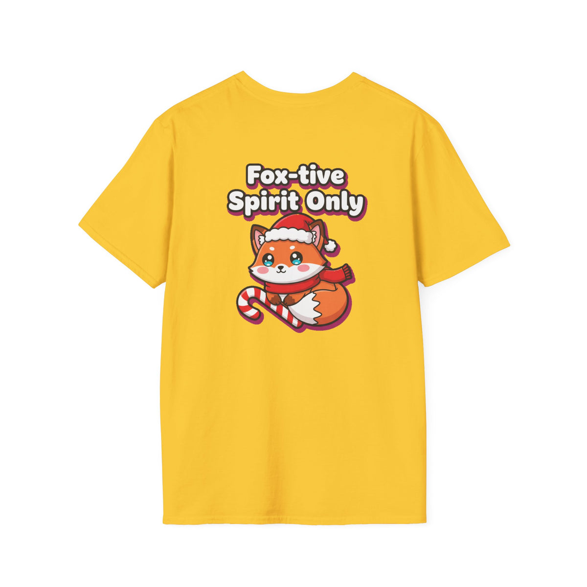 Cute Christmas Shirt Foxtive Spirit Only Funny Animal Unisex Softstyle Tee Christmas Gift