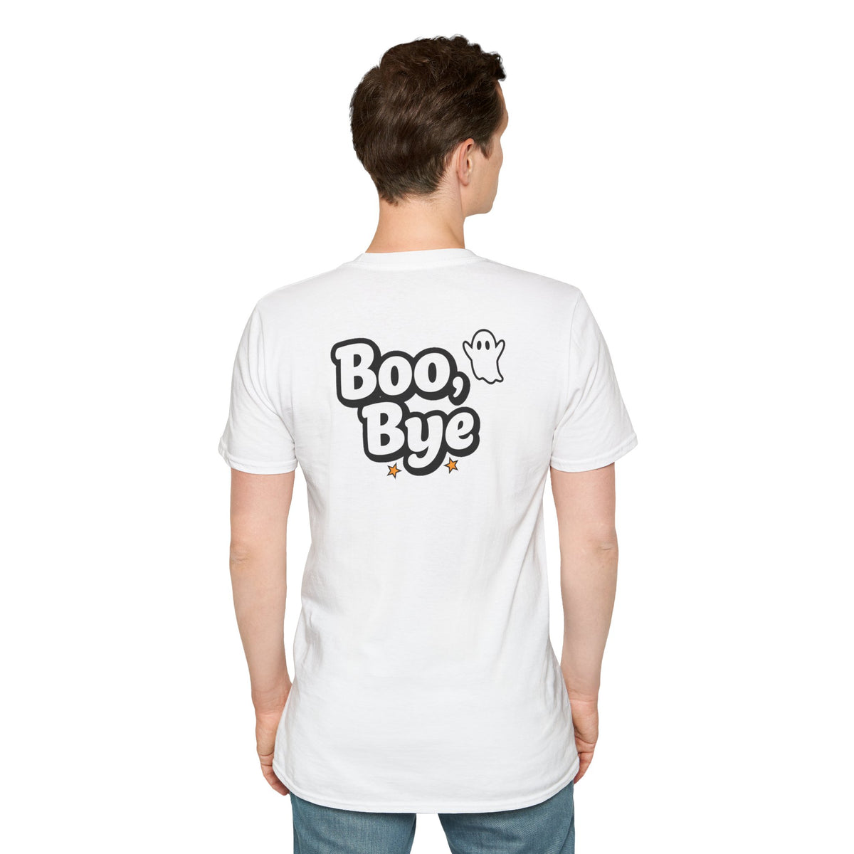 Dark Humor Halloween Shirt Boo Bye Funny Minimalist Ghost Sarcastic Unisex Softstyle Tee Adult Halloween Gift