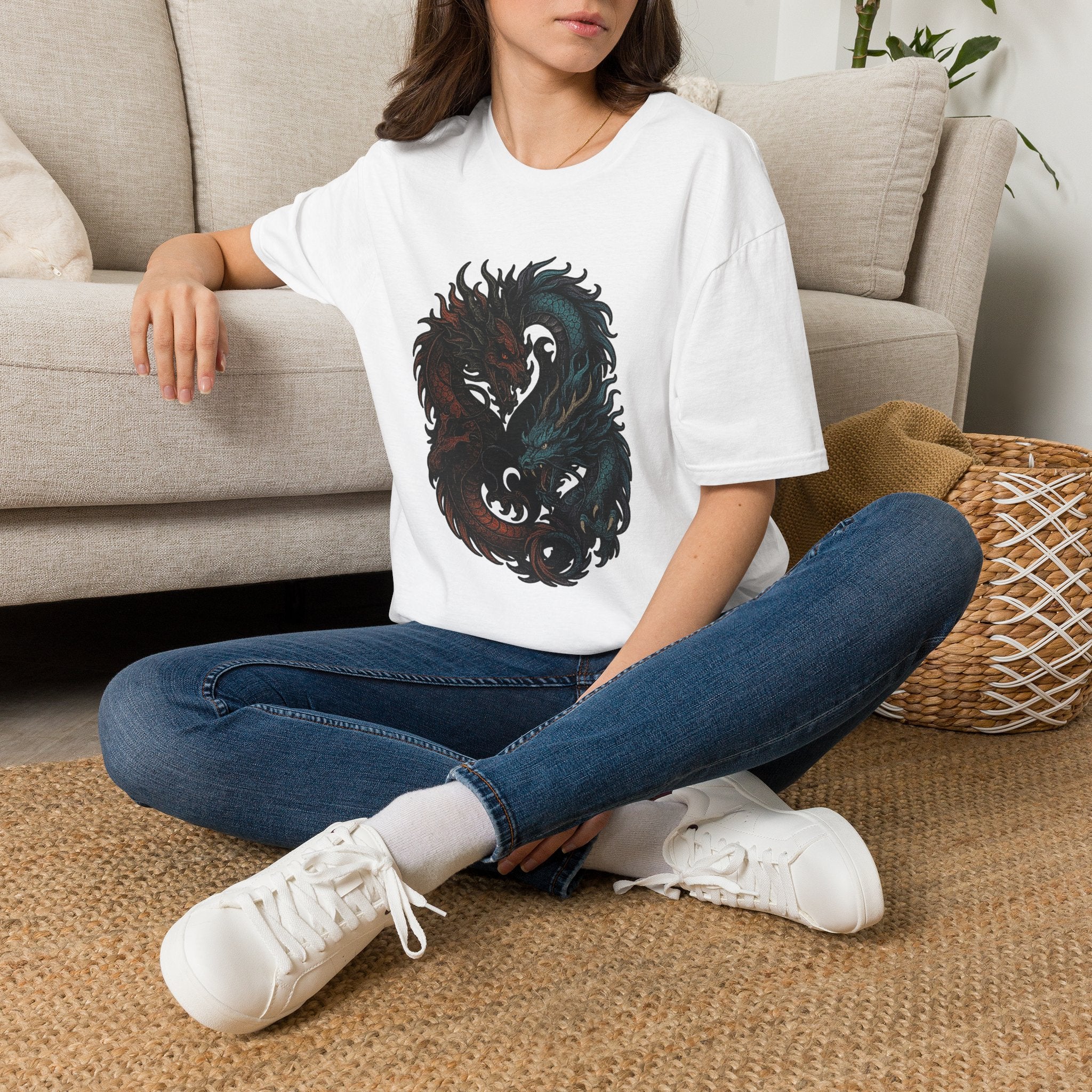Dragon T-shirt Men Women Graphic Tee Clothing Apparel Chinese Dagon Symbol Gift