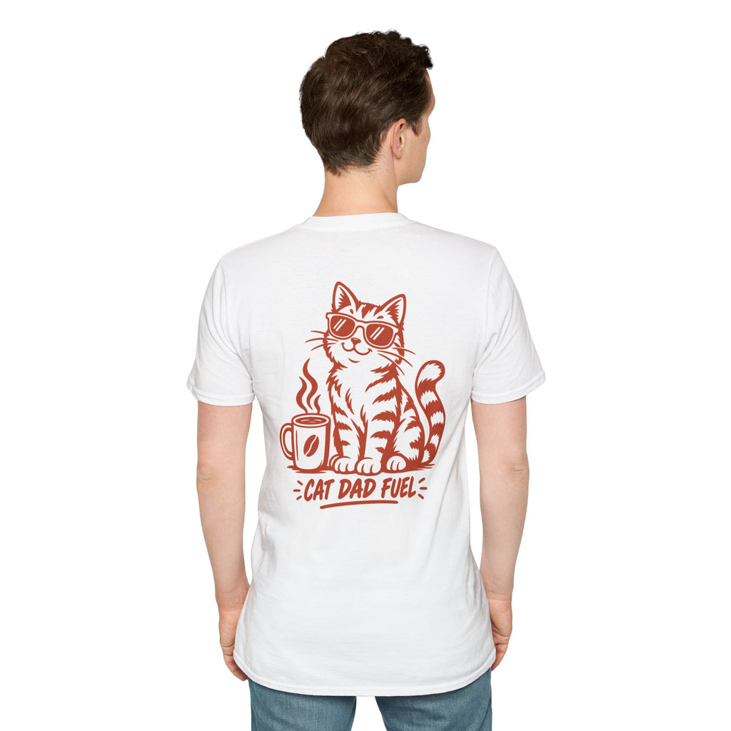 Cat Dad Shirt Cat Dad Fuel Funny Coffee Cat Lover Graphic Tee Unique Gift Funny Tshirt