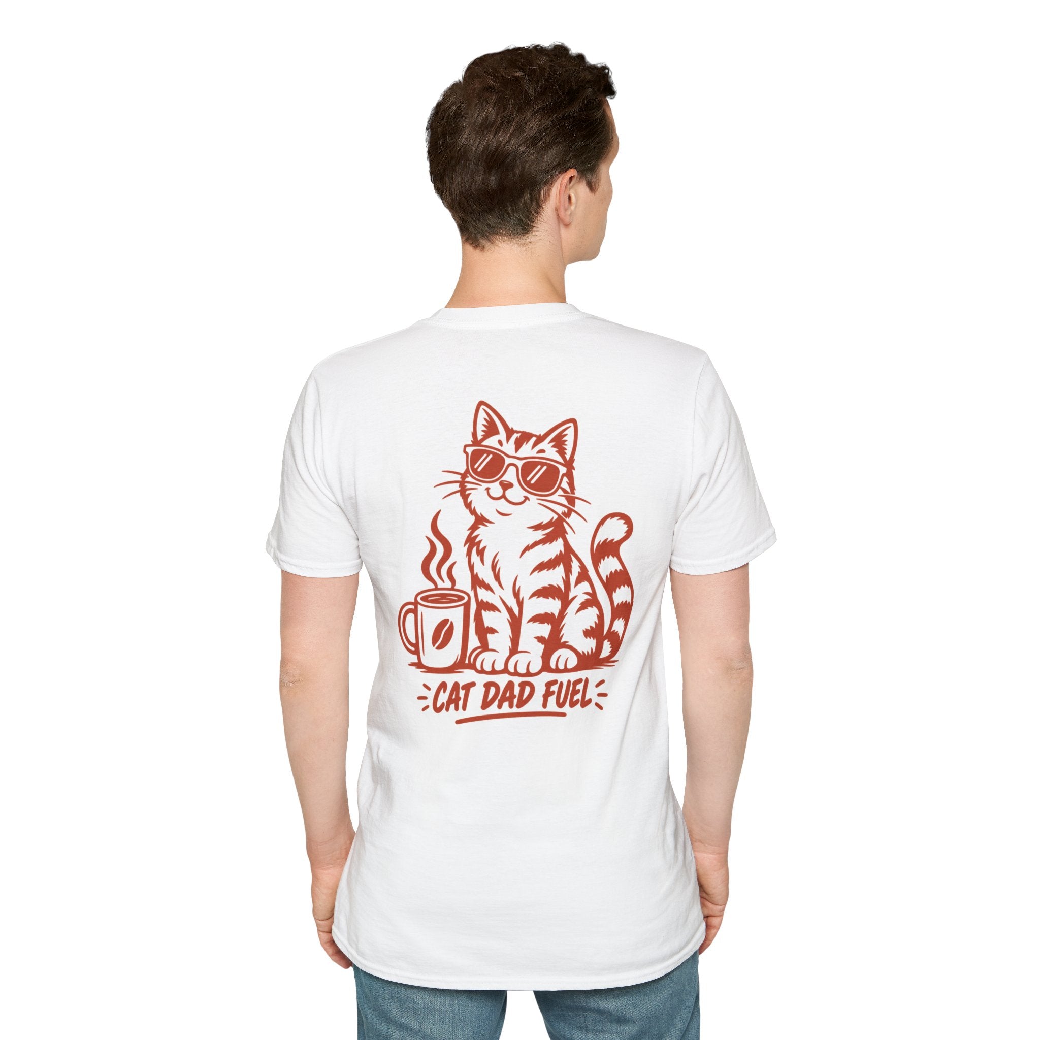Cat Dad Shirt Cat Dad Fuel Funny Coffee Cat Lover Graphic Tee Unique Gift Funny Tshirt