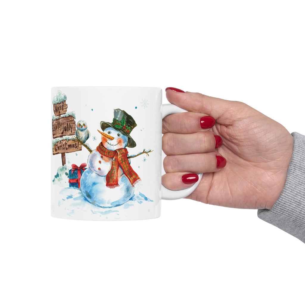 Christmas Mug Snowman Mug Funny Mug Ceramic Coffee Mug Tea Cup Cute Gift Frosty 11oz