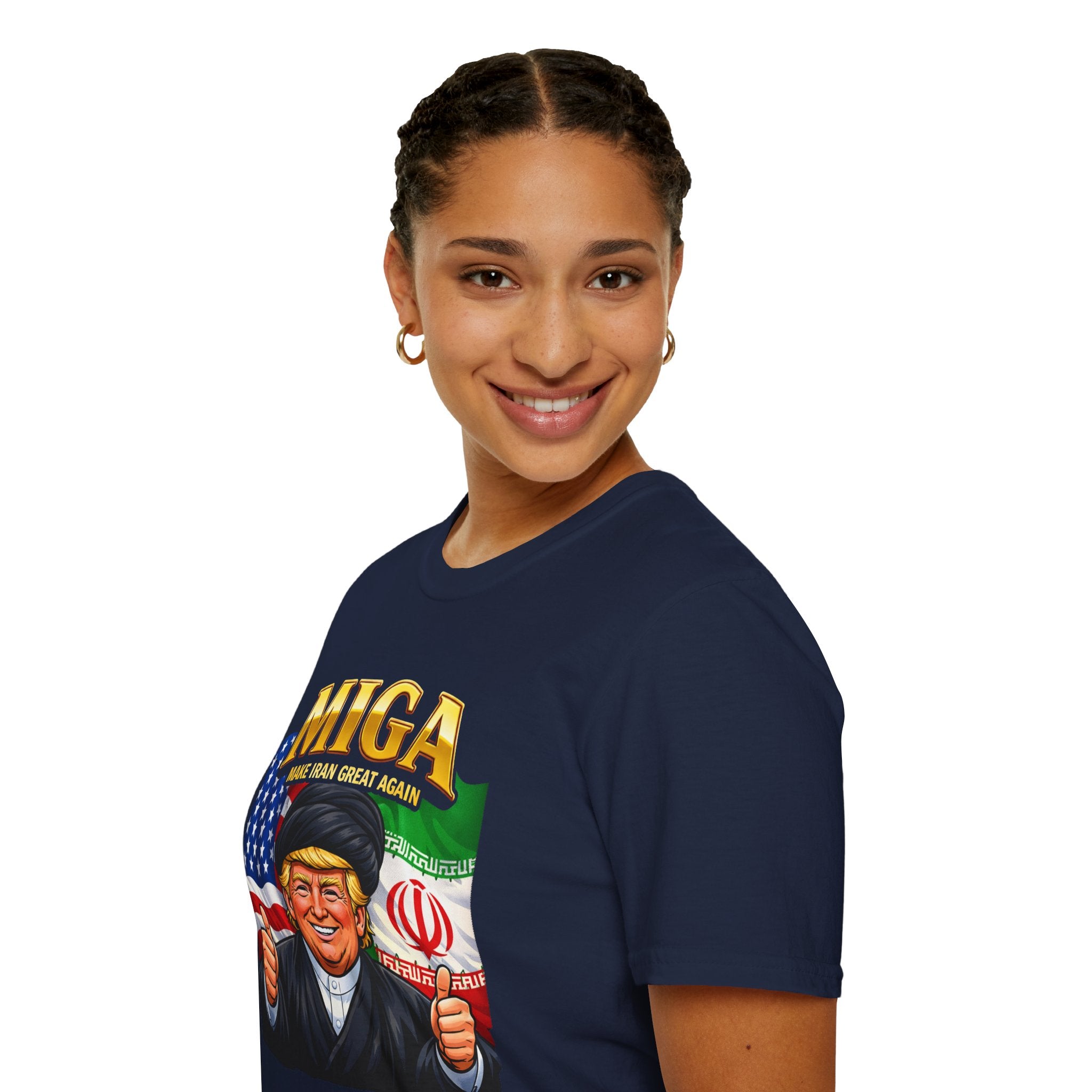 Funny Trump Iranian Flag Shirt Make Iran Great Again MIGA Softstyle T-Shirt Best