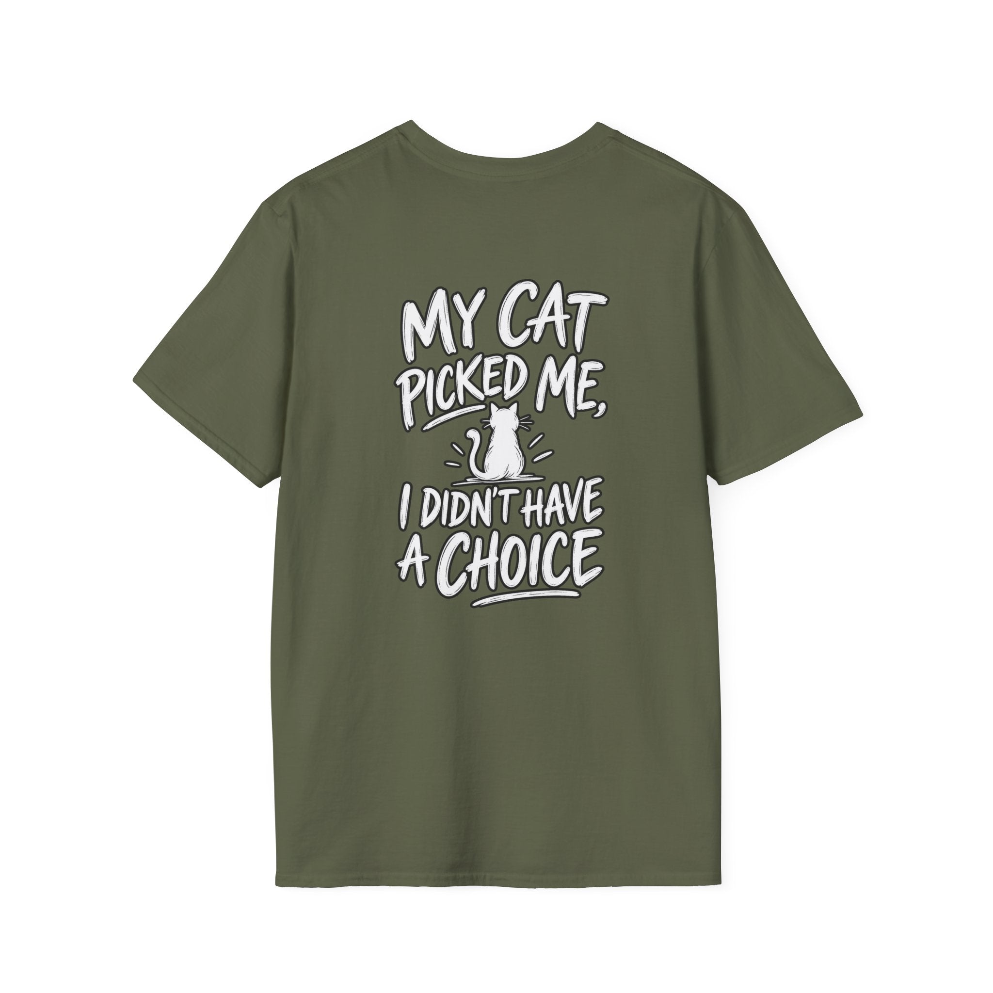Cat Dad Shirt My Cat Picked Me Dark Humor Sarcastic Graphic Tee Unique Gift Funny Tshirt