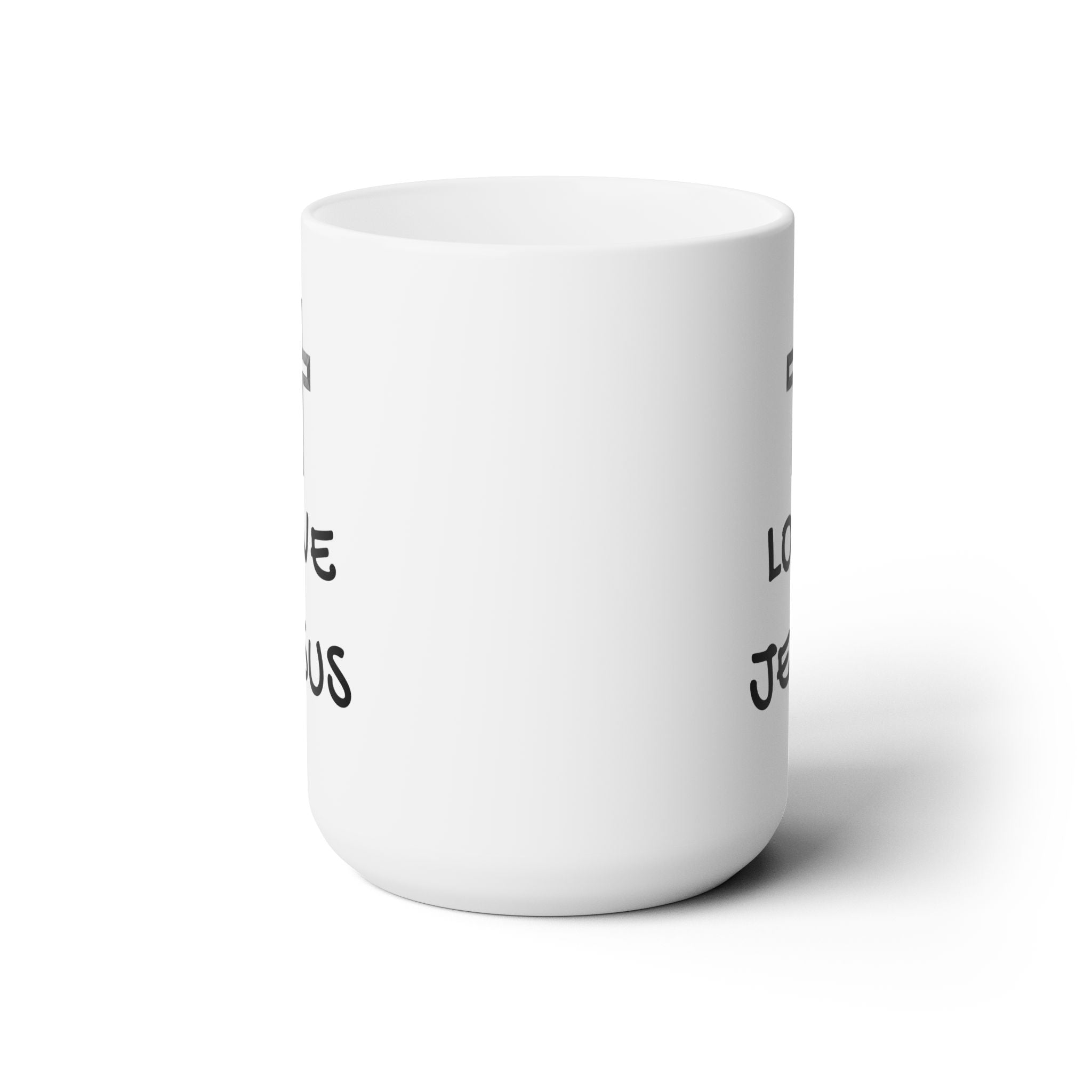 Jesus Christianity Cross I Love Jesus Ceramic Coffee Mug Gift Present New 15oz