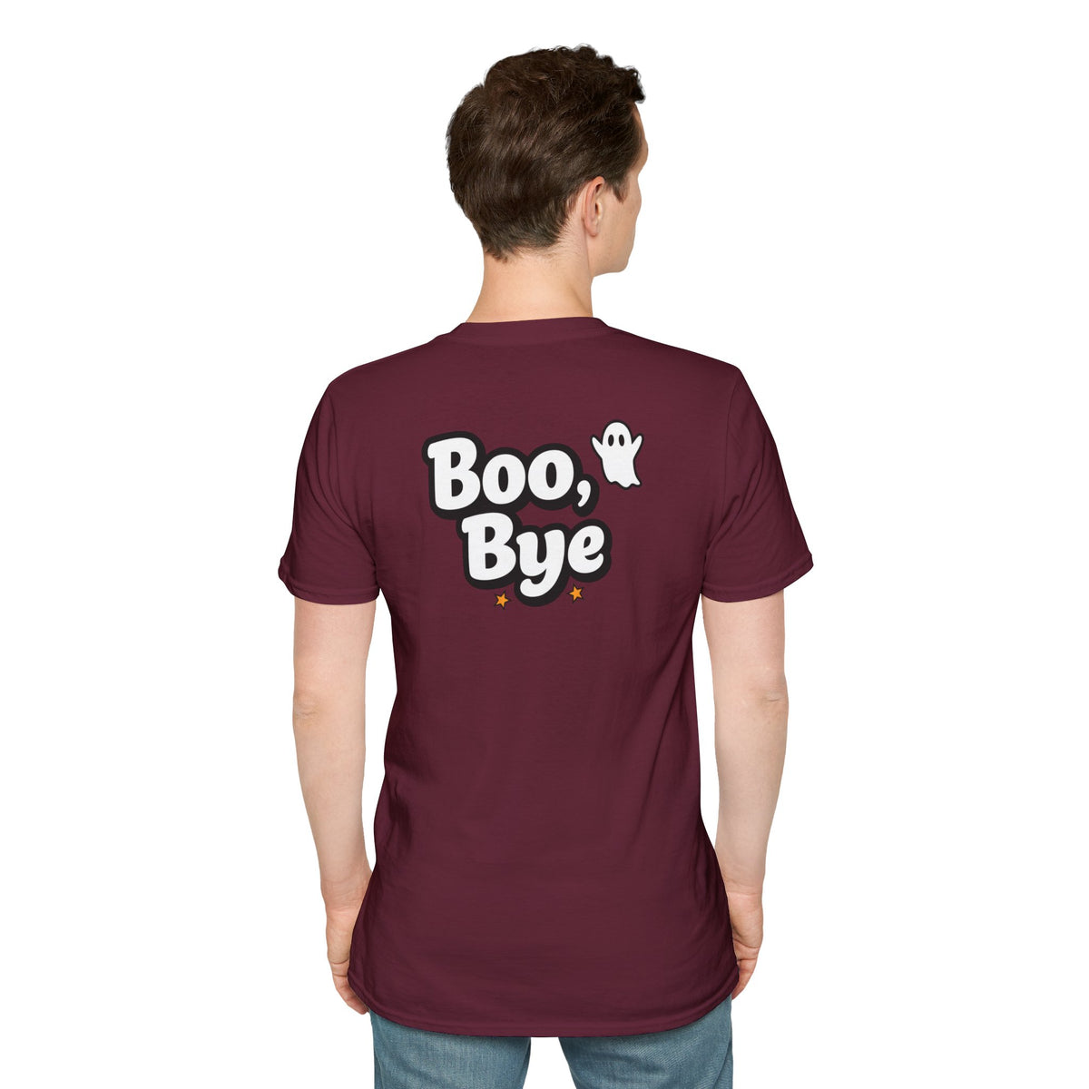 Dark Humor Halloween Shirt Boo Bye Funny Minimalist Ghost Sarcastic Unisex Softstyle Tee Adult Halloween Gift