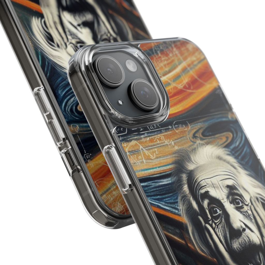 Funny Einstein Clear Phone Cases Edvard Munch Scream Unique iPhone Samsung Cases