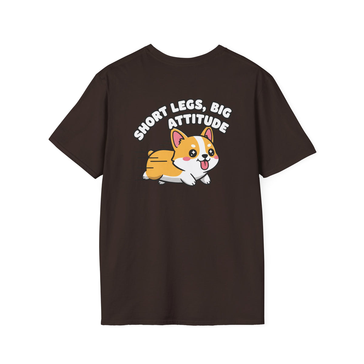 Cute Corgi Shirt Short Legs, Big Attitude Funny Dog Lover Unisex Softstyle Tee Gift