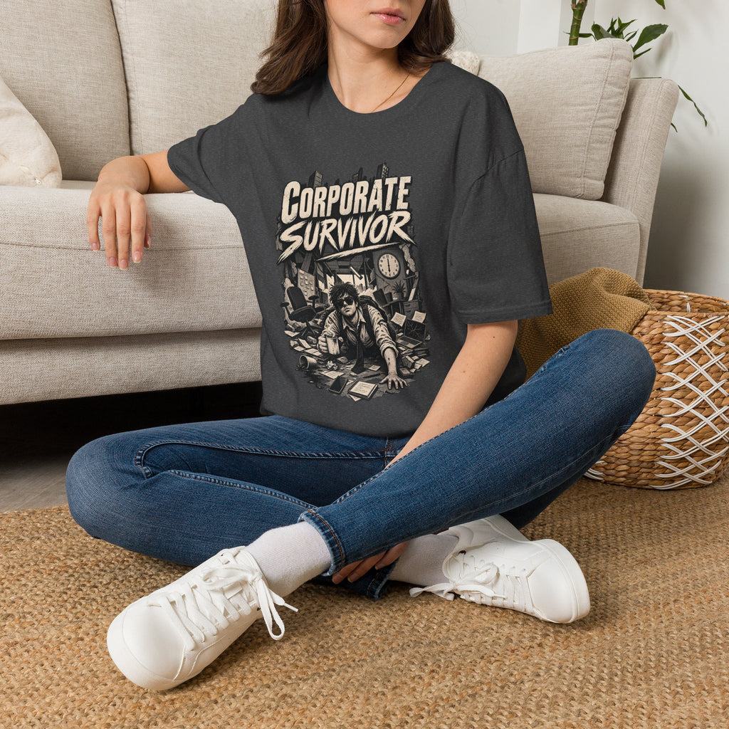 Funny Dark Humor Tshirt — Funny Office Tshirt Dark Humor Graphic Tee Unique Coworker Gift CORPORATE SURVIVOR Shirt