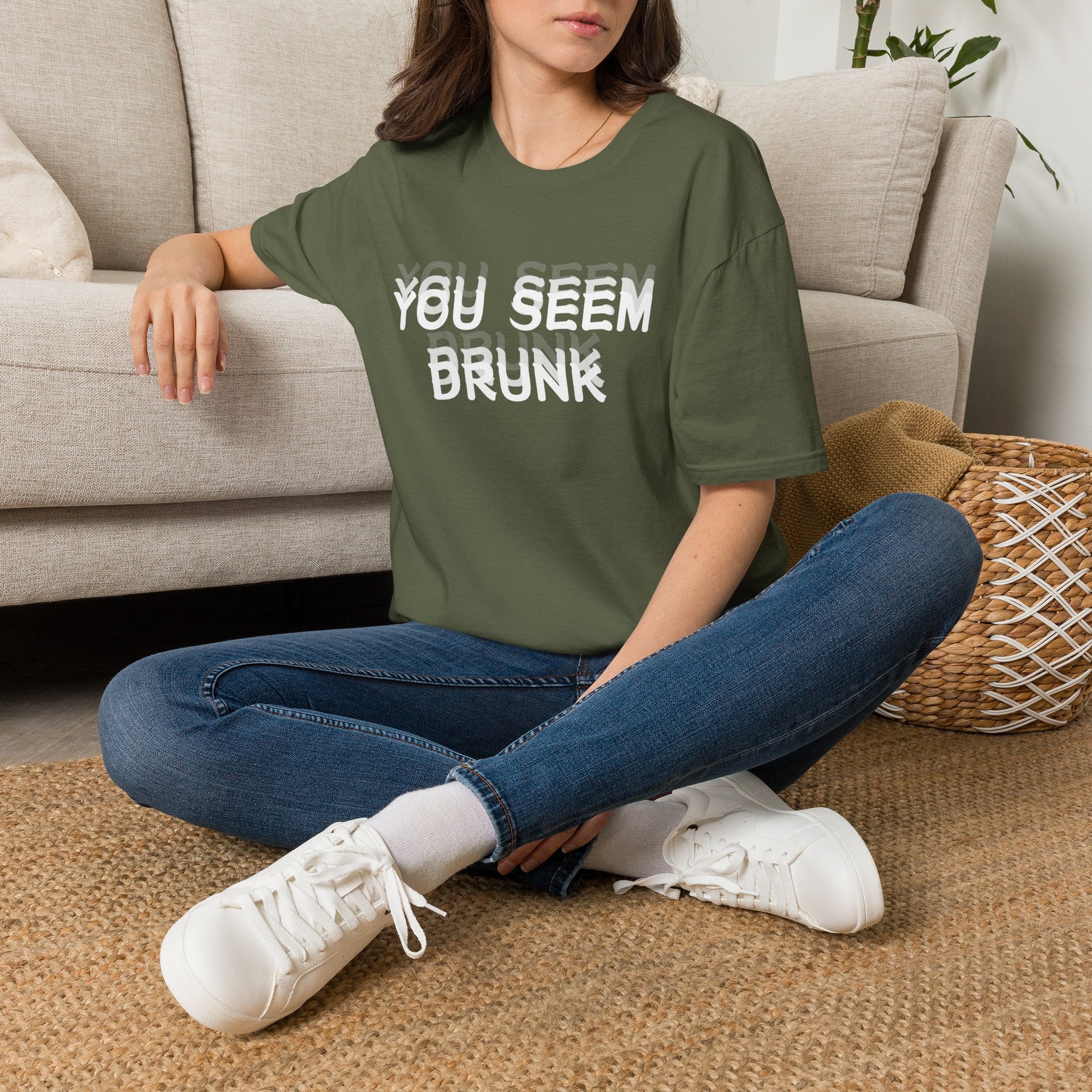 Funny You Seem Drunk Meme T-Shirt - Funny Sarcastic Humor Vintage Tee Gift Unisex Softstyle T-Shirt