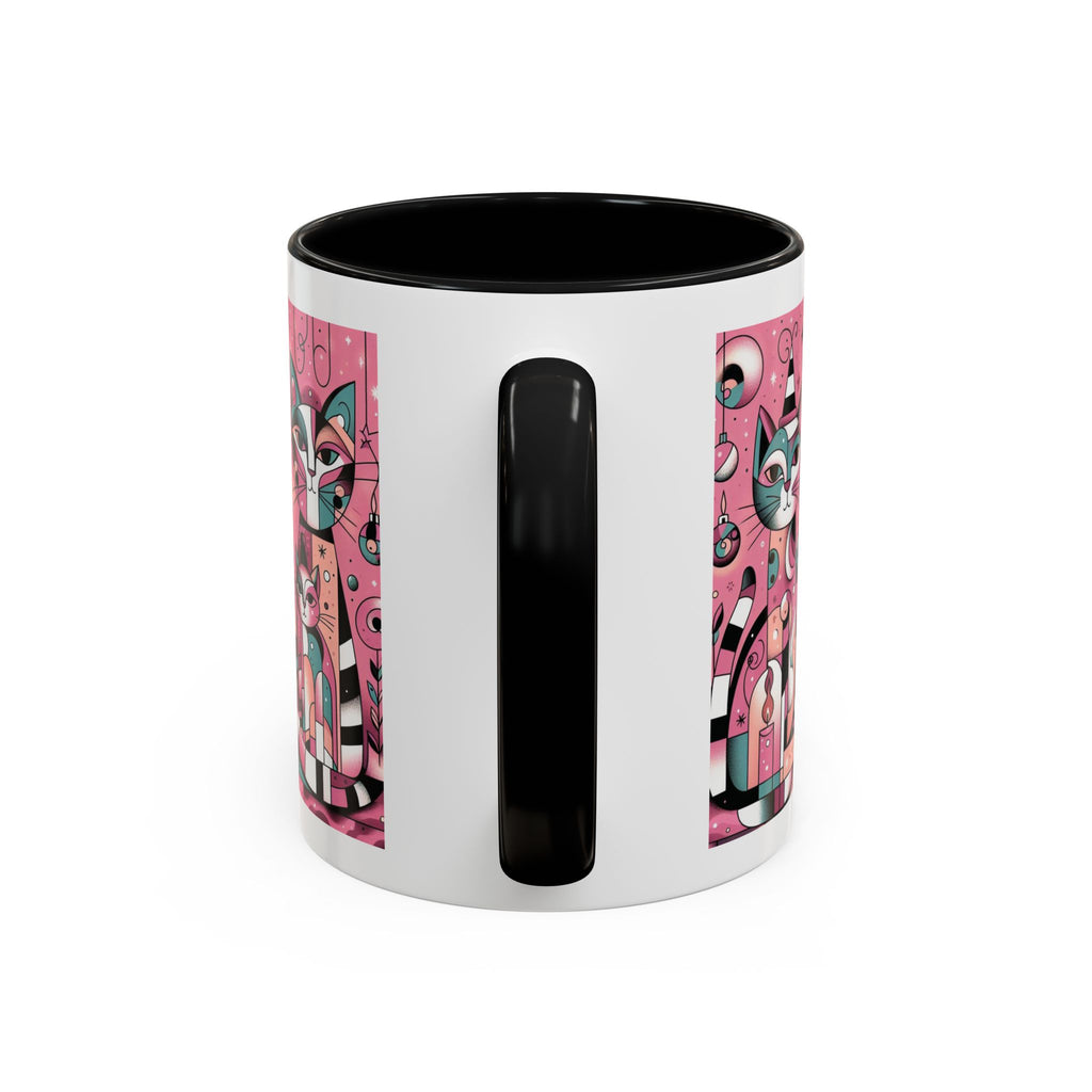 Christmas Mug Pink Cats Mug Mom Picasso Art Funny Coffee Tea Ceramic Cup Gift