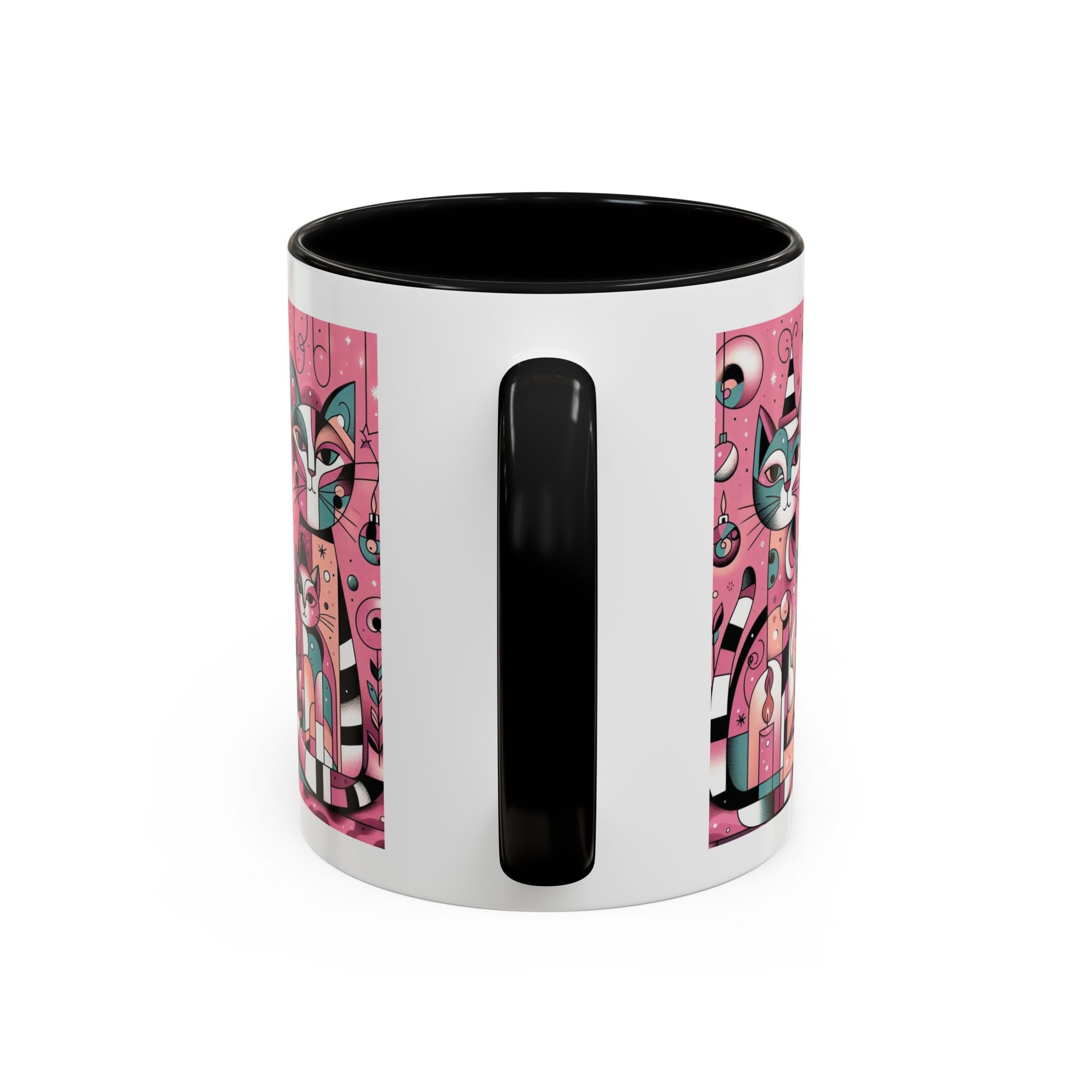 Christmas Mug Pink Cats Mug Mom Picasso Art Funny Coffee Tea Ceramic Cup Gift