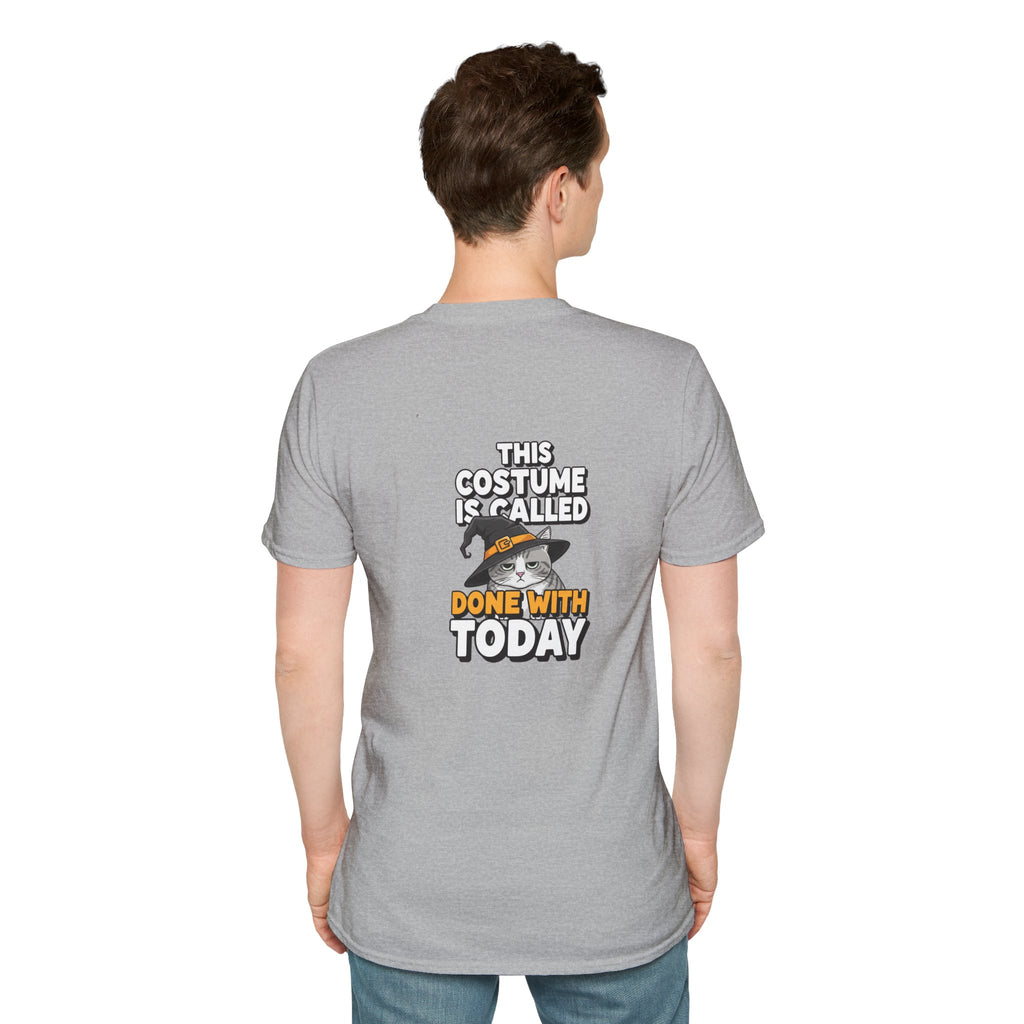 Dark Humor Halloween Shirt This Costume Is Called Done With Today Funny Cat Sarcastic Unisex Softstyle Tee Adult Halloween Gift