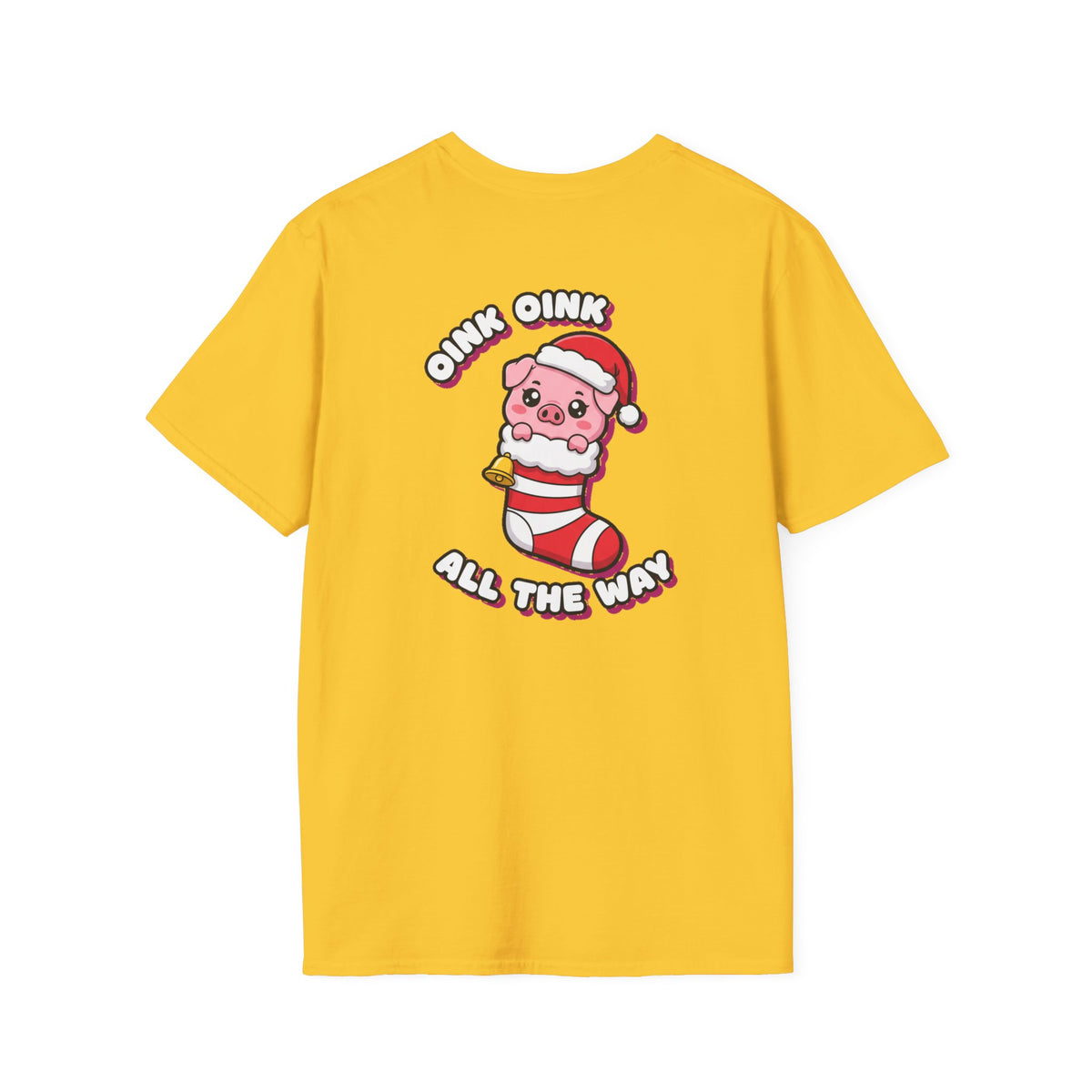Cute Christmas Shirt Oink Oink All The Way Funny Animal Unisex Softstyle Tee Christmas Gift