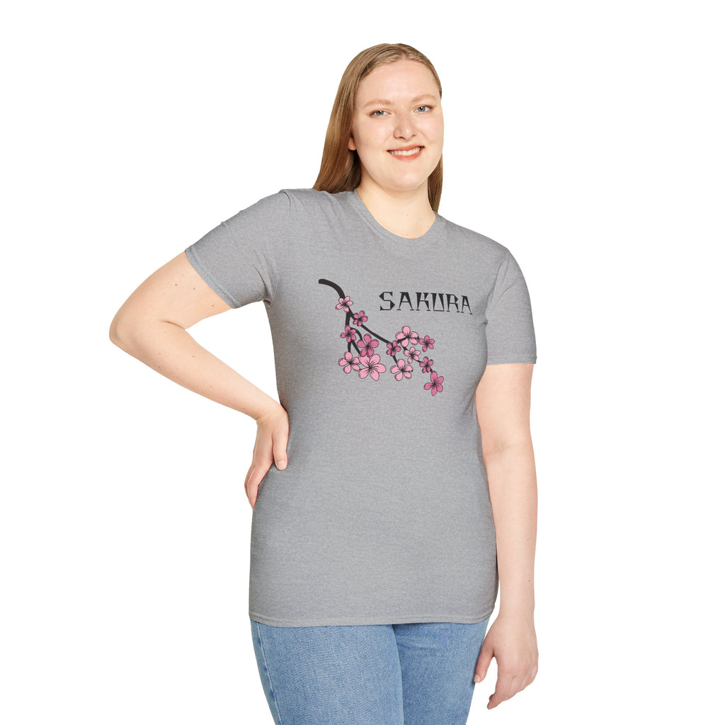 Sakura T-Shirt Japanese Art Shirt Unisex Softstyle Cherry Blossom Flower T-shirt