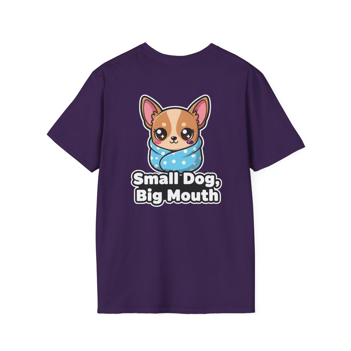 Cute Chihuahua Shirt Small Dog, Big Mouth Funny Dog Lover Unisex Softstyle Tee Gift