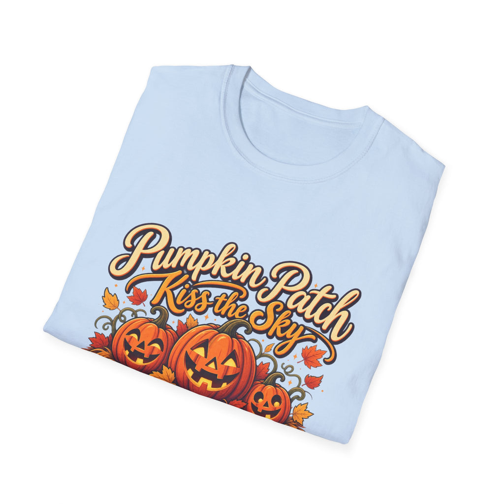 Pumpkin Patch Kiss the Sky Shirt | Cute Fall Jack-O'-Lantern Graphic Tee | Womens Halloween T-Shirt