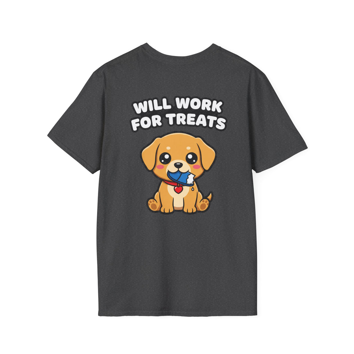 Cute Labrador Shirt Will Work For Treats Funny Dog Lover Unisex Softstyle Tee Gift