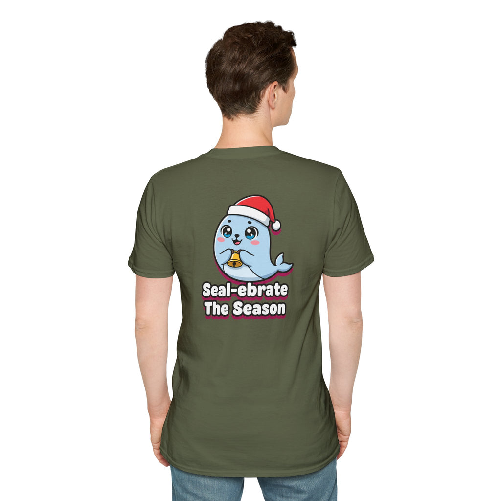 Cute Christmas Shirt Sealebrate The Season Funny Animal Unisex Softstyle Tee Christmas Gift