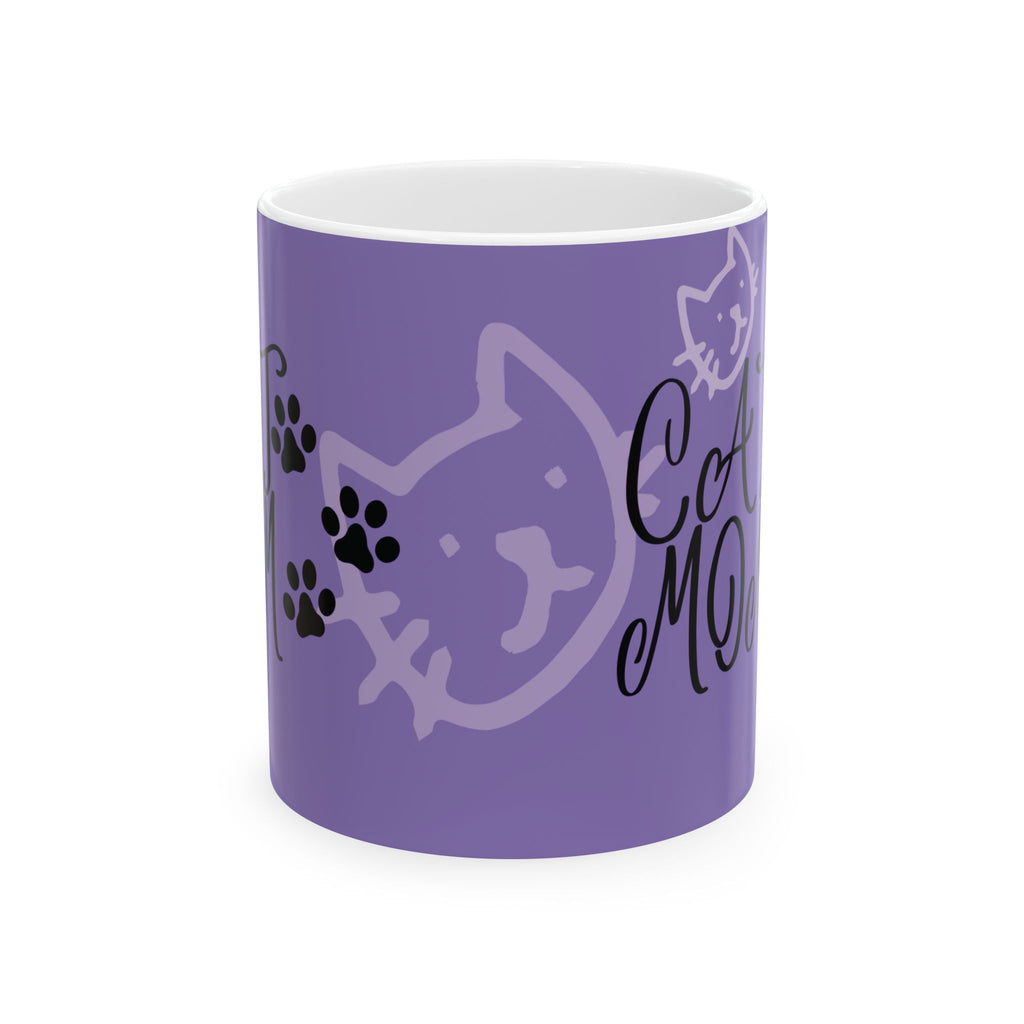 Cat Mom For Lover Funny Coffee Tea Ceramic Mug Office Work Cup Gift Cute Pet Mug