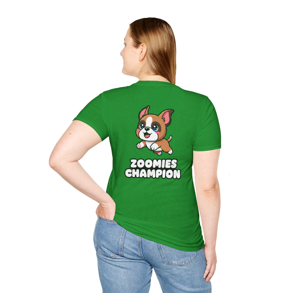 Cute Boxer Shirt Zoomies Champion Funny Dog Lover Unisex Softstyle Tee Gift