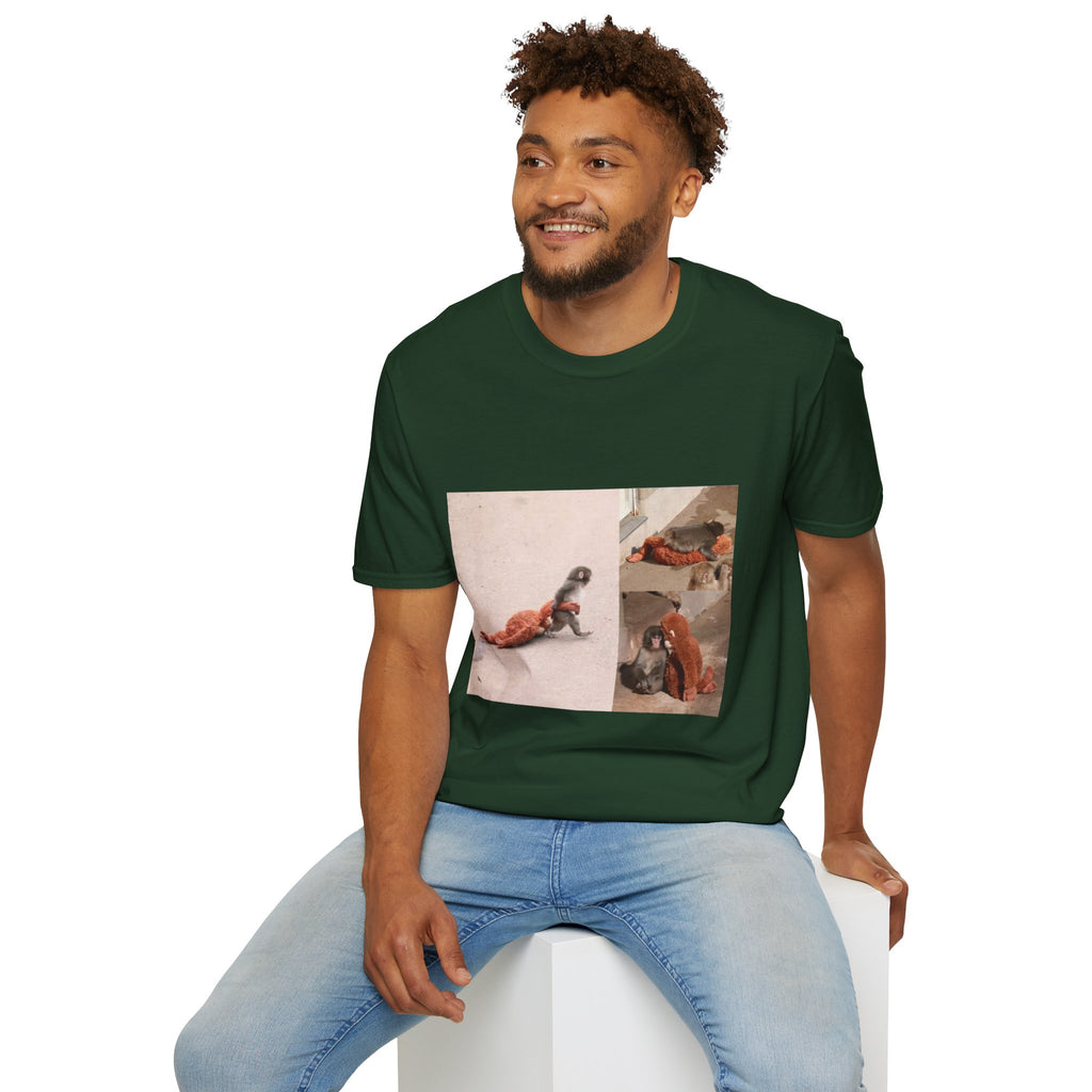 Funny Punch Monkey Viral Animal Tshirt Cute Trendy Unisex Softstyle T-Shirt Gift