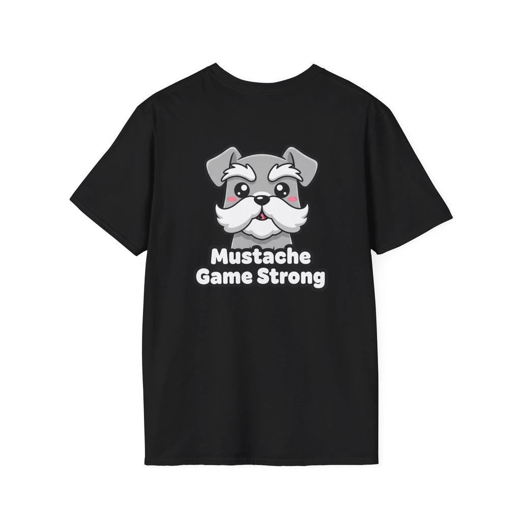 Cute Schnauzer Shirt Mustache Game Strong Funny Dog Lover Unisex Softstyle Tee Gift