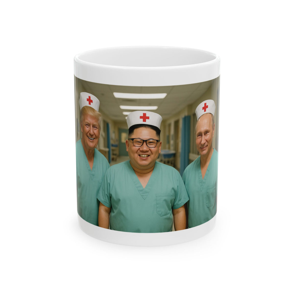 Funny Donald Trump Kim Jong Putin Nurse Unique Ceramic Coffee Mug Gift Tea Cup