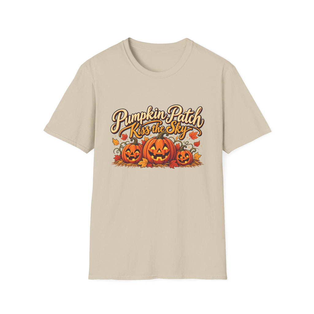 Pumpkin Patch Kiss the Sky Shirt | Cute Fall Jack-O'-Lantern Graphic Tee | Womens Halloween T-Shirt