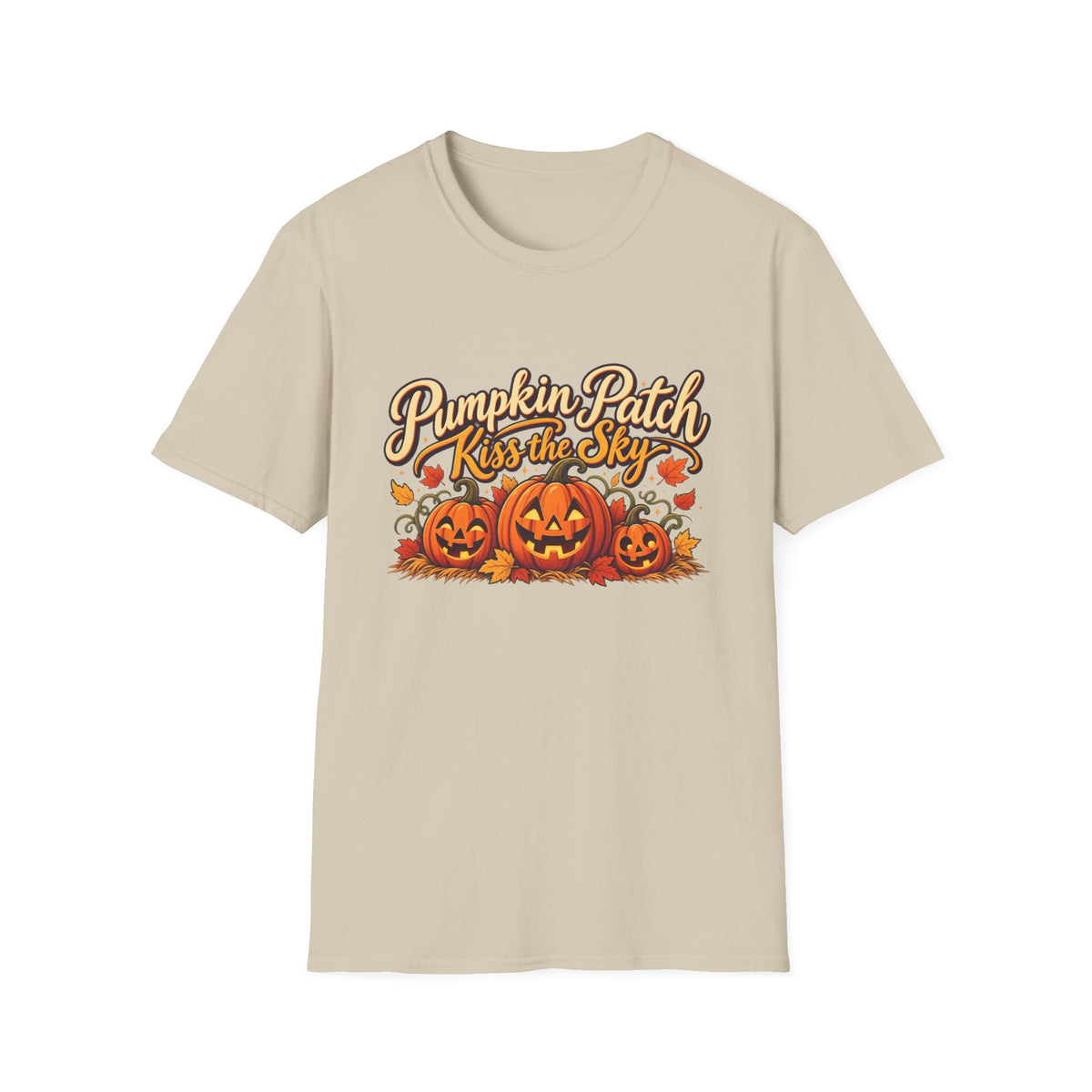 Pumpkin Patch Kiss the Sky Shirt | Cute Fall Jack-O'-Lantern Graphic Tee | Womens Halloween T-Shirt