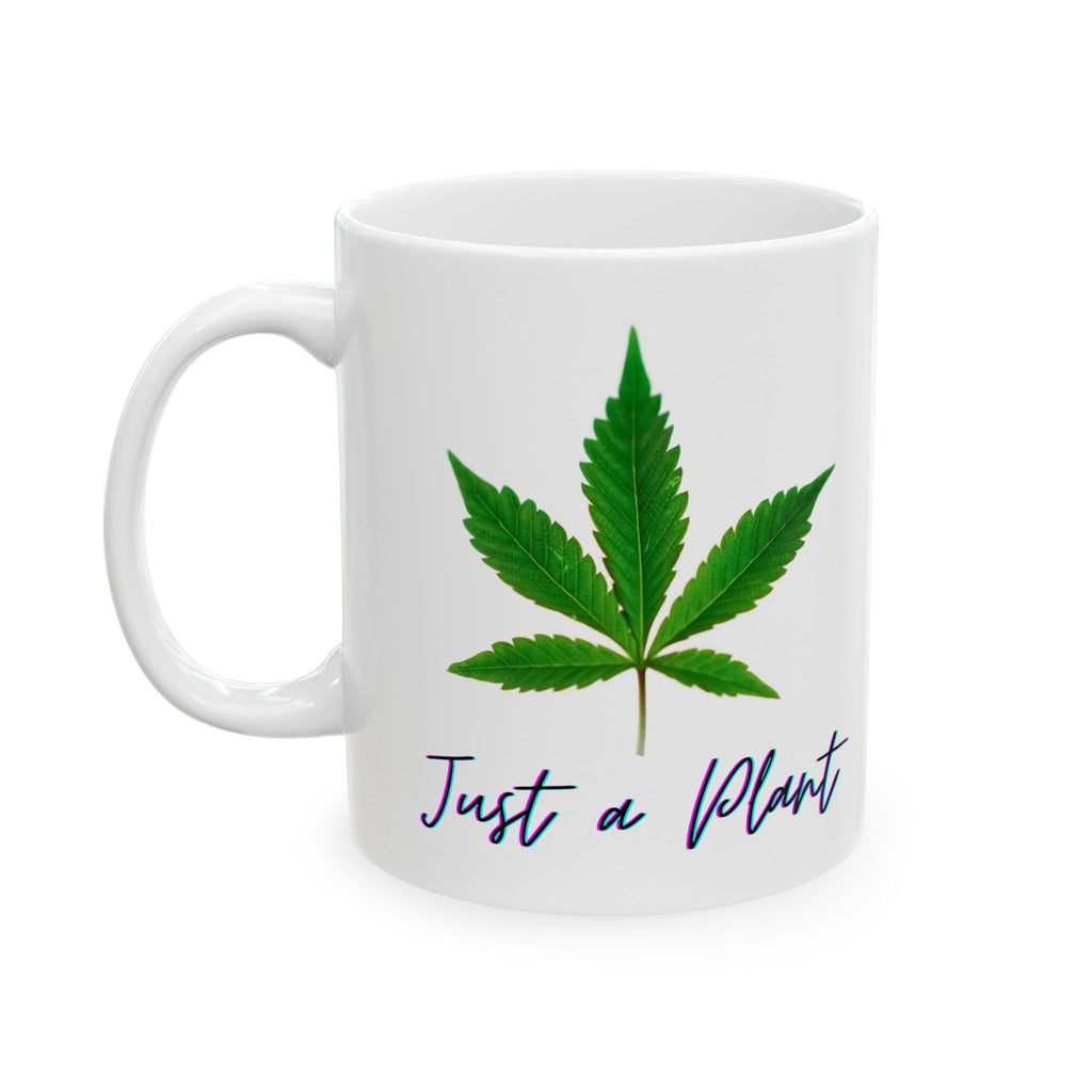 Ceramic Marijuana Leaf Mug 11oz White 0.33l Coffee Birthday Gift 11oz