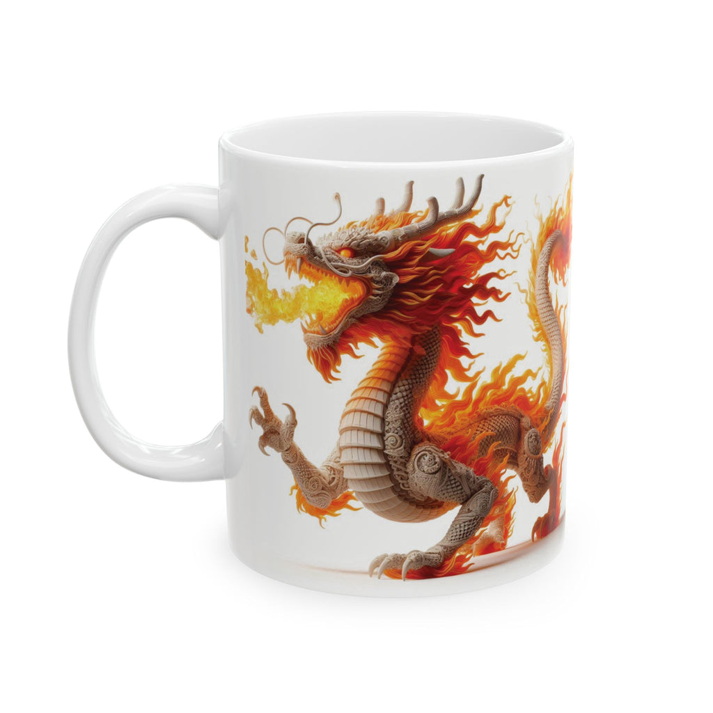 Japan Samurai Mug Dragon Sakura Flower Tea Coffee Cup Unique Gift Ninja Japanese 11oz