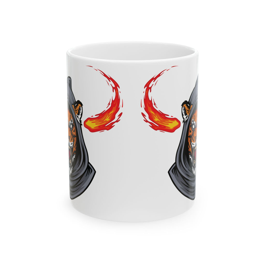 Tiger Mug Shot Unique Funny Coffee Mug Ceramic Mug Tea Cup Hooded Cute Gift Art 11oz
