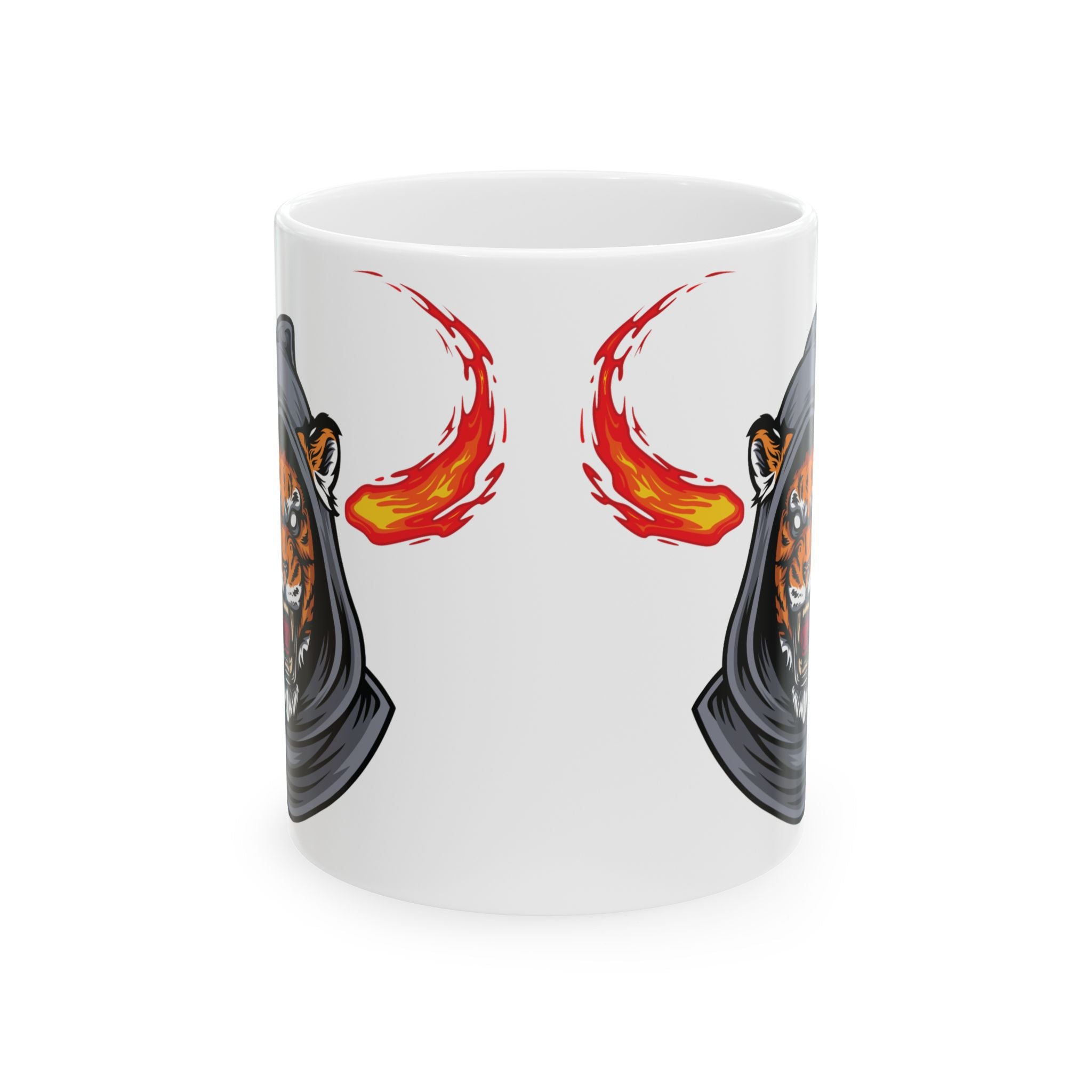 Tiger Mug Shot Unique Funny Coffee Mug Ceramic Mug Tea Cup Hooded Cute Gift Art 11oz