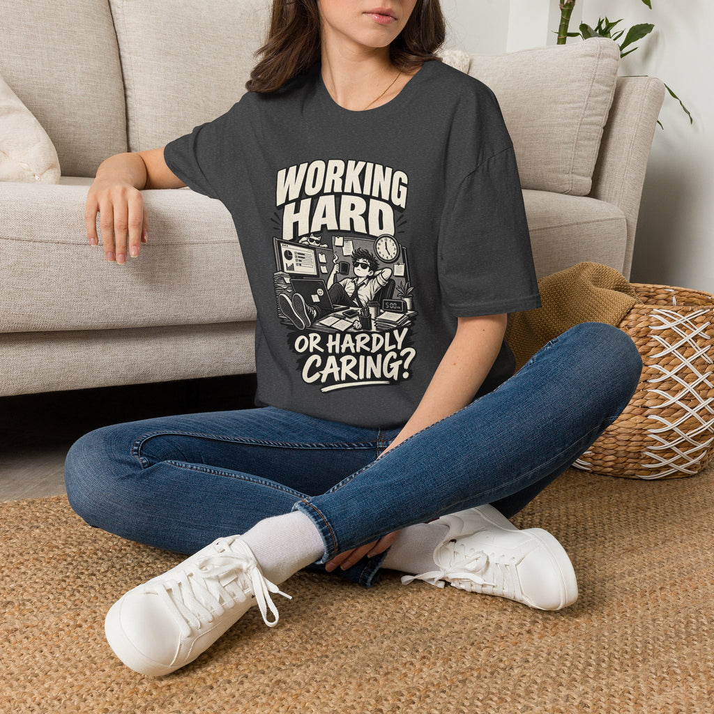 Funny Dark Humor Tshirt — Funny Office Tshirt Dark Humor Graphic Tee Unique Coworker Gift WORKING HARD Shirt