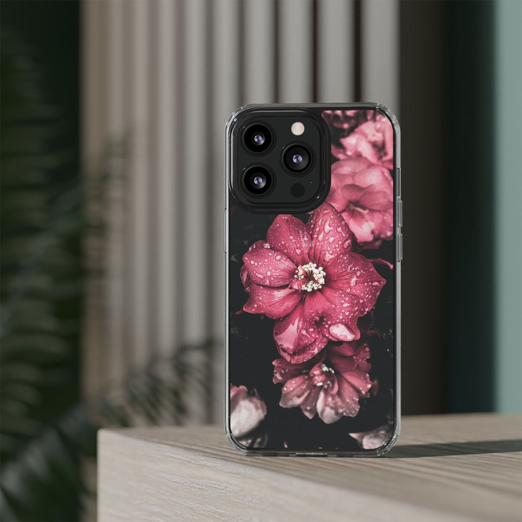 Pink Flowers Clear Cases iPhone Case Samsung Phone Case Unique Gift Cute Phone Cover Unique iPhone 17 Pro Max Phone Case