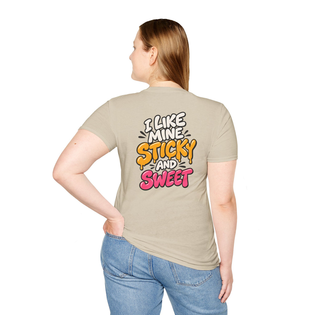 Dark Humor Funny Tshirt I LIKE MINE STICKY AND SWEET Tee Unique Gift