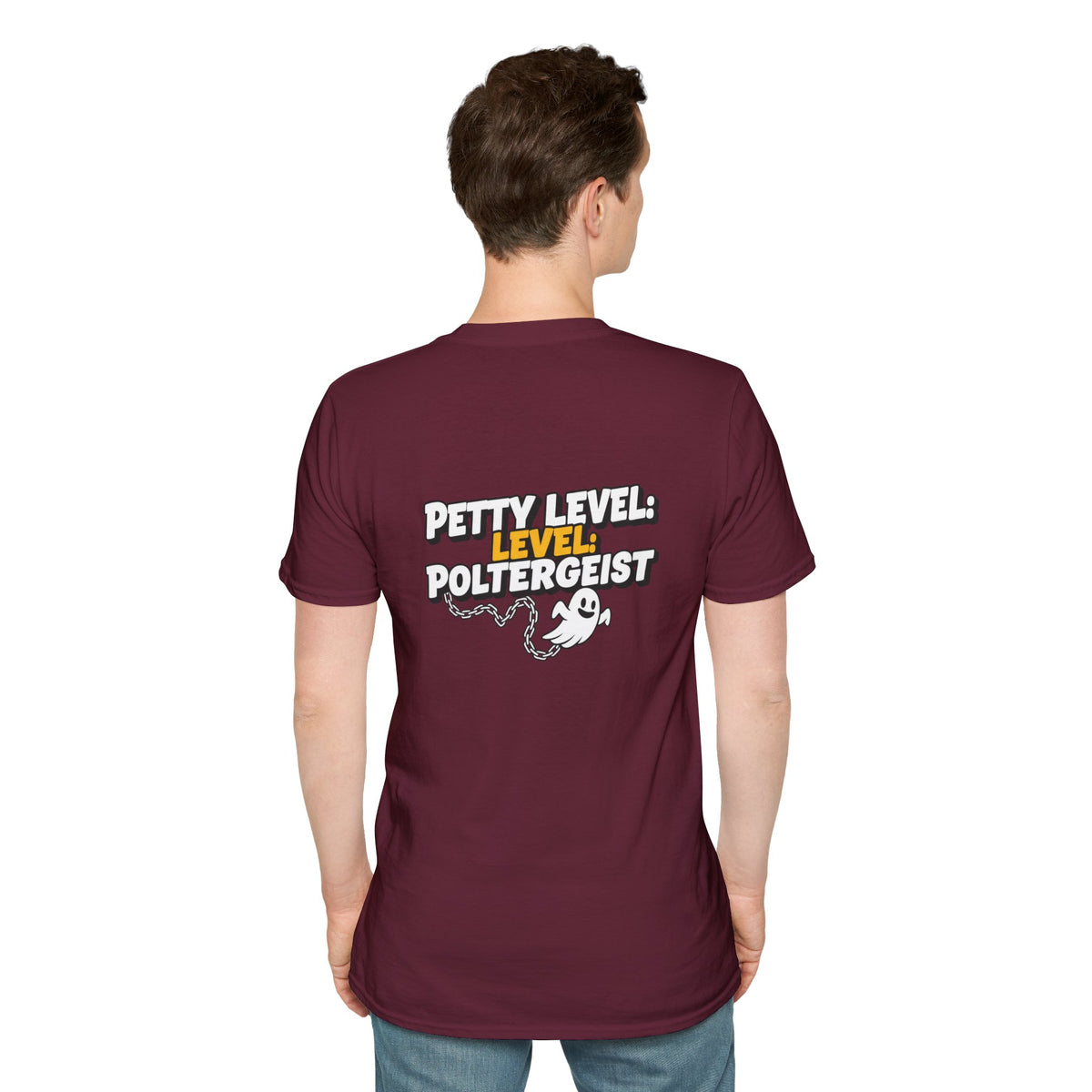 Dark Humor Halloween Shirt Petty Level Poltergeist Funny Ghost Sarcastic Unisex Softstyle Tee Adult Halloween Gift