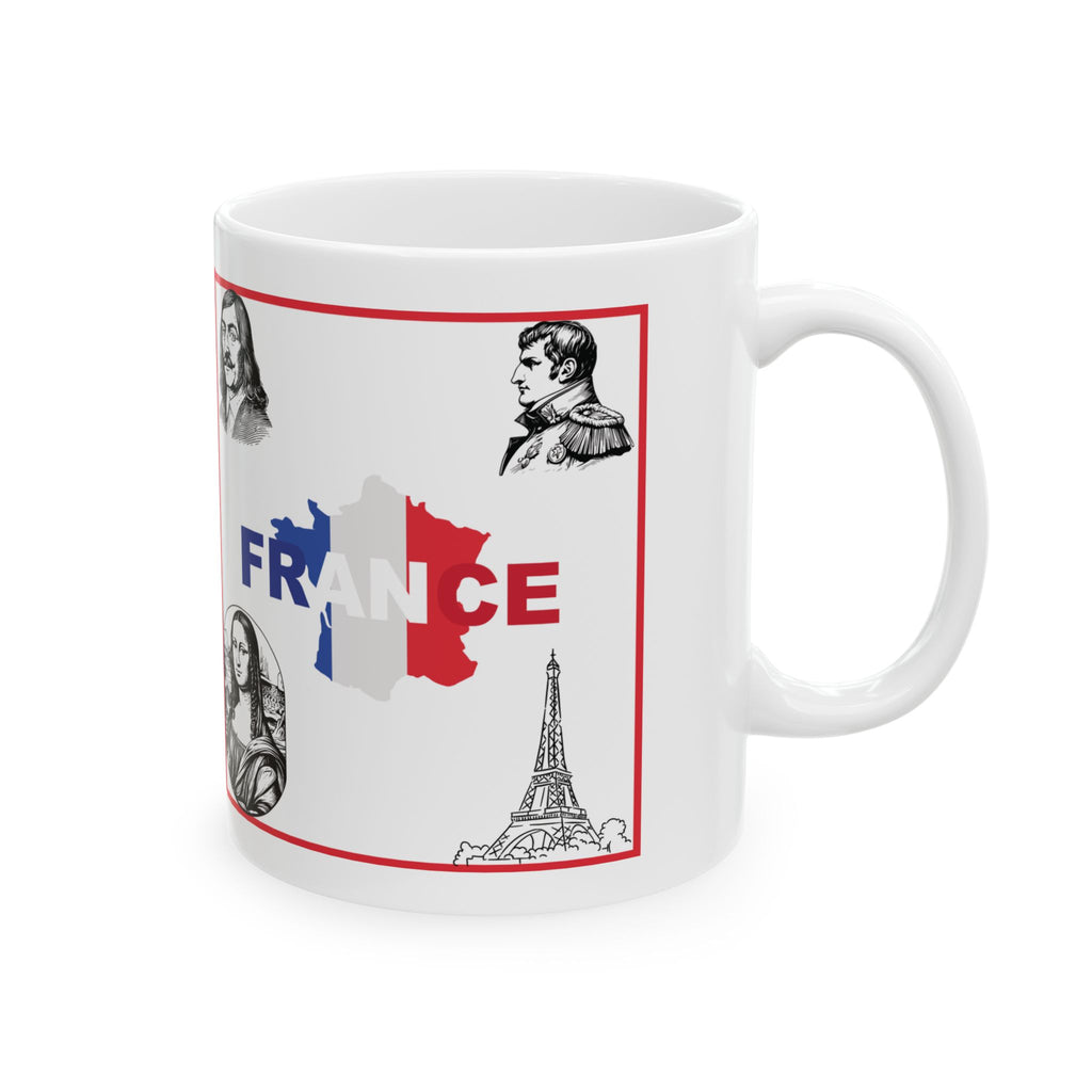 France Mug France Flag Mug History Icons Tea Coffee Cup Ceramic Mug Travel Gift