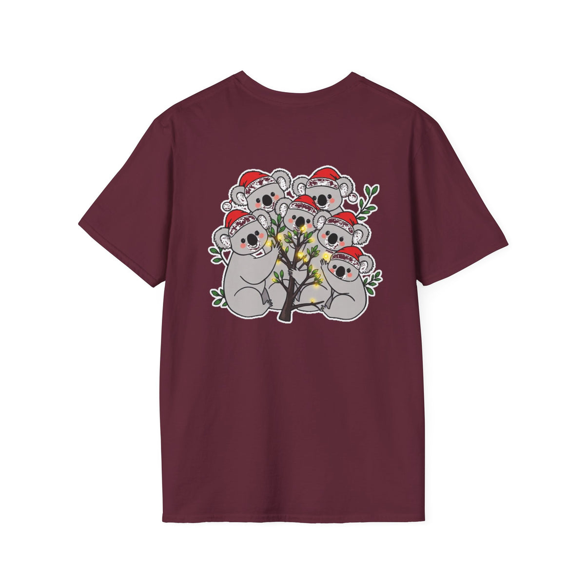 Cute Christmas Koalas Shirt Funny Santa Hat Unisex Softstyle Tee Unique Shirt Gift