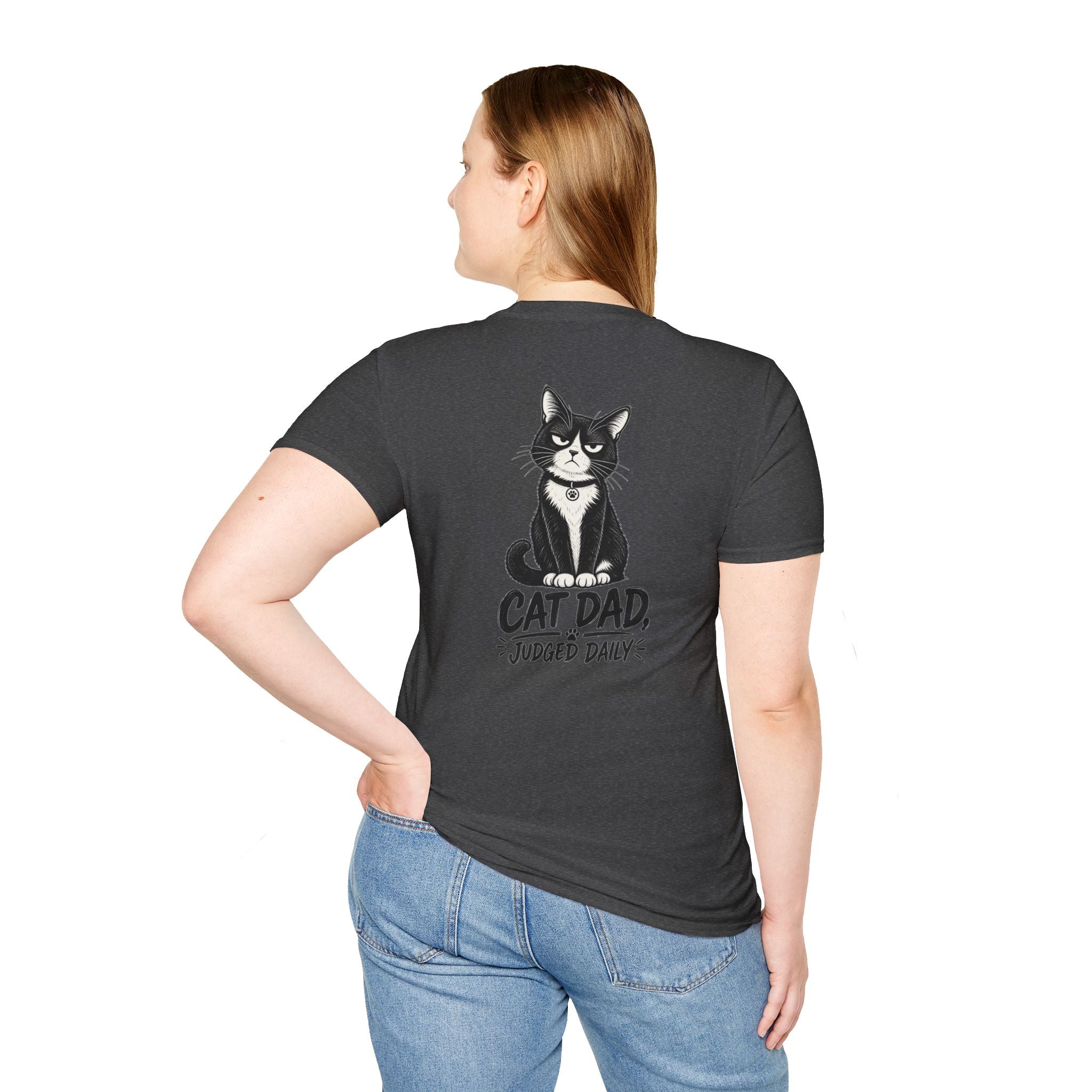 Cat Dad Shirt Judged Daily Funny Cat Lover Graphic Tee Dark Humor Tee Unique Gift Funny Tshirt